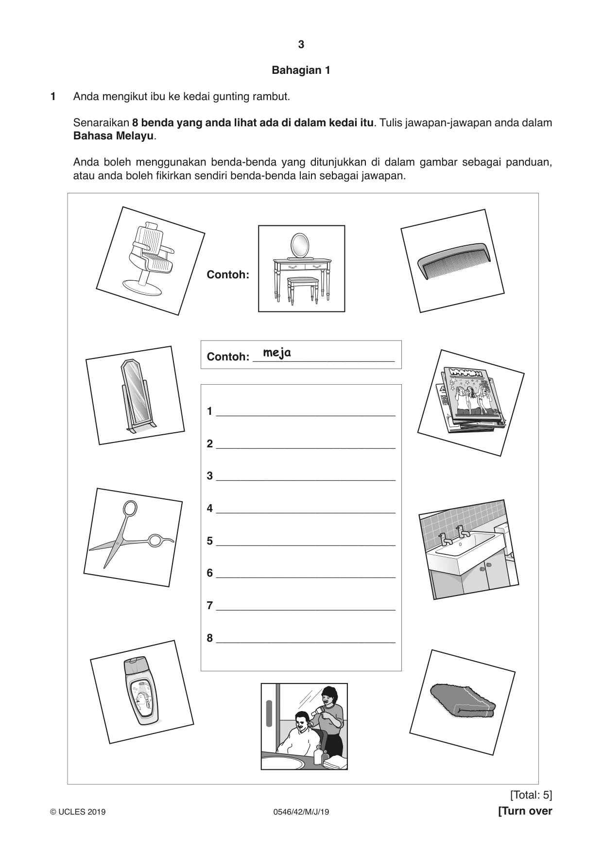 Cambridge IGCSE Malay - Foreign Language 0546 2019 May/June Paper 4 · Variant 2 question paper, page 3 of 8