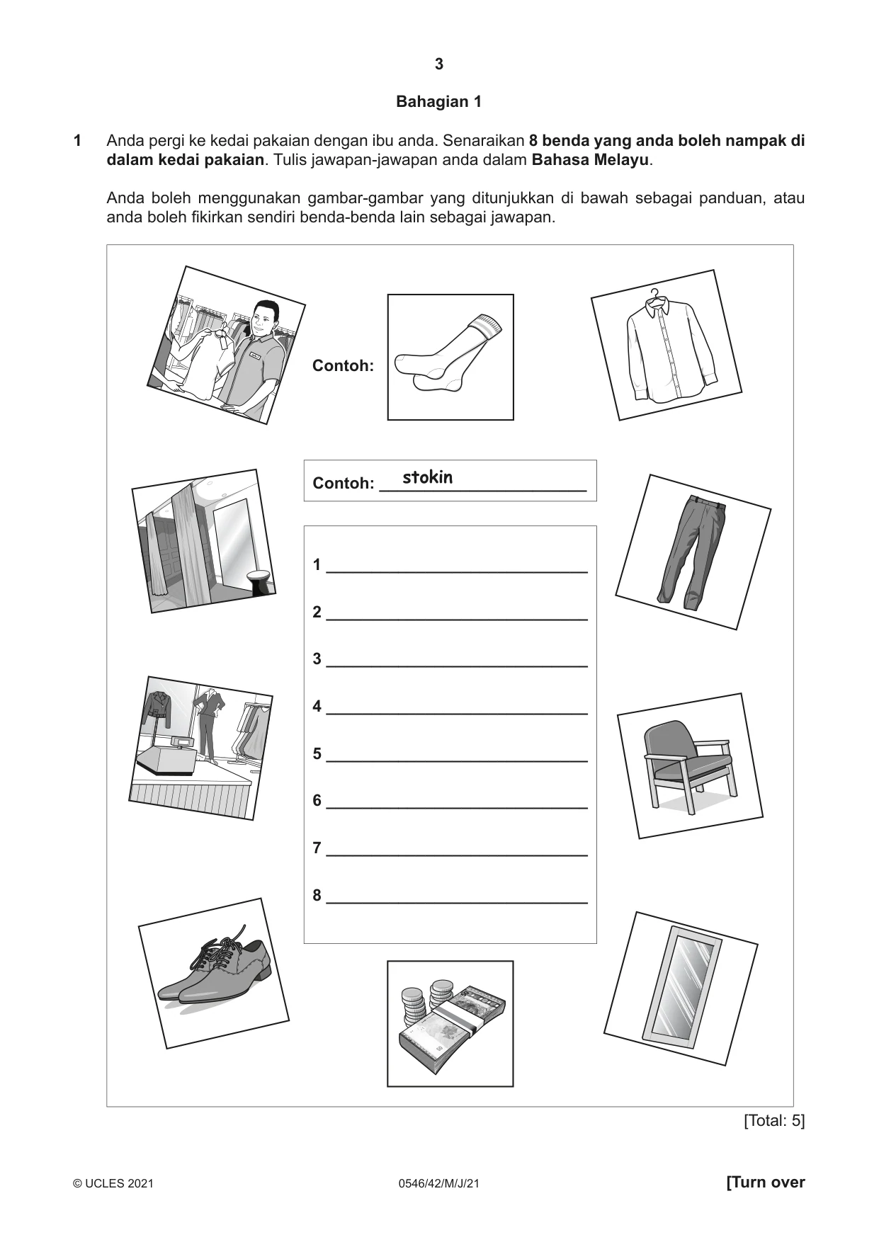 Cambridge IGCSE Malay - Foreign Language 0546 2021 May/June Paper 4 · Variant 2 question paper, page 3 of 8