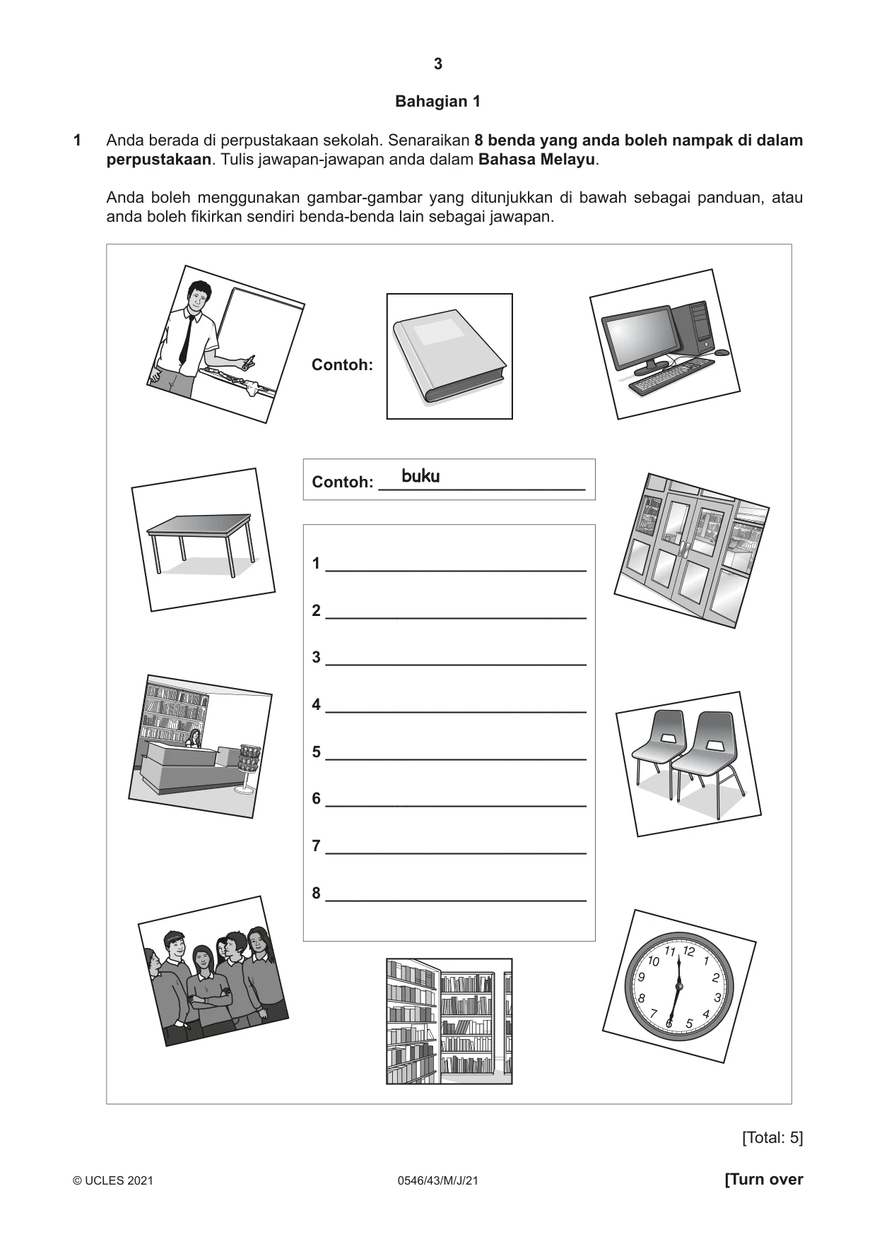 Cambridge IGCSE Malay - Foreign Language 0546 2021 May/June Paper 4 · Variant 3 question paper, page 3 of 8