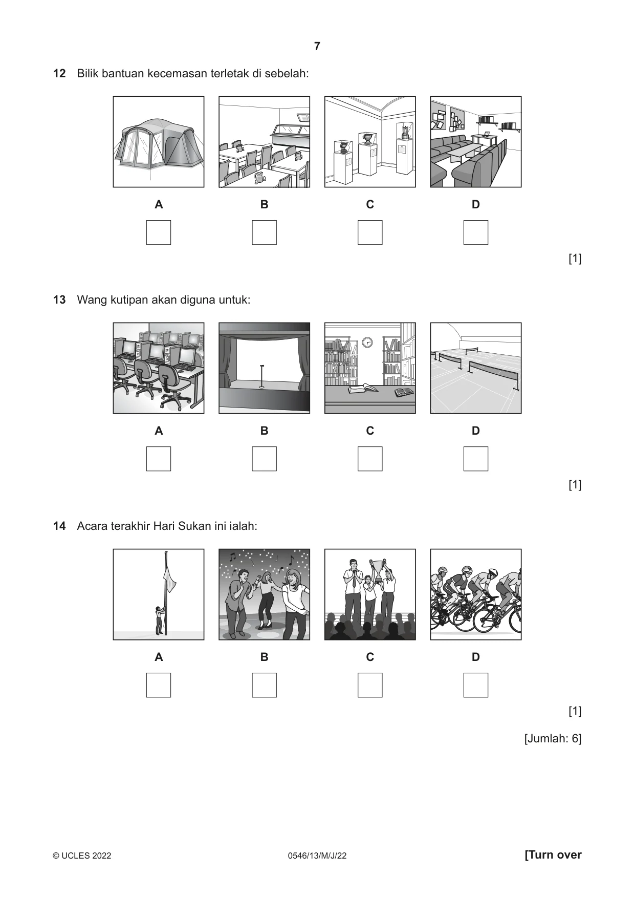 Cambridge IGCSE Malay - Foreign Language 0546 2022 May/June Paper 1 · Variant 3 question paper, page 7 of 16