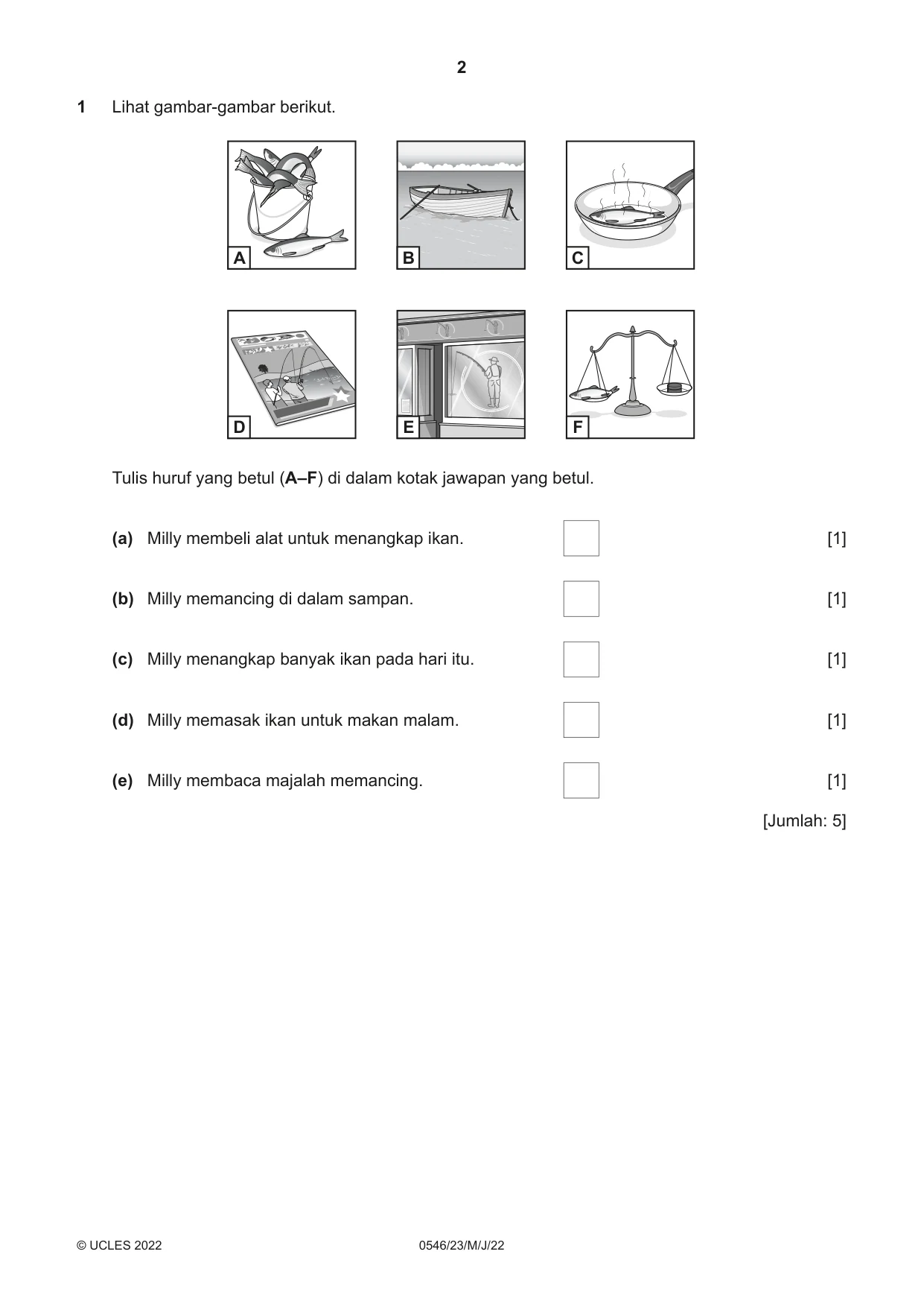 Cambridge IGCSE Malay - Foreign Language 0546 2022 May/June Paper 2 · Variant 3 question paper, page 2 of 12