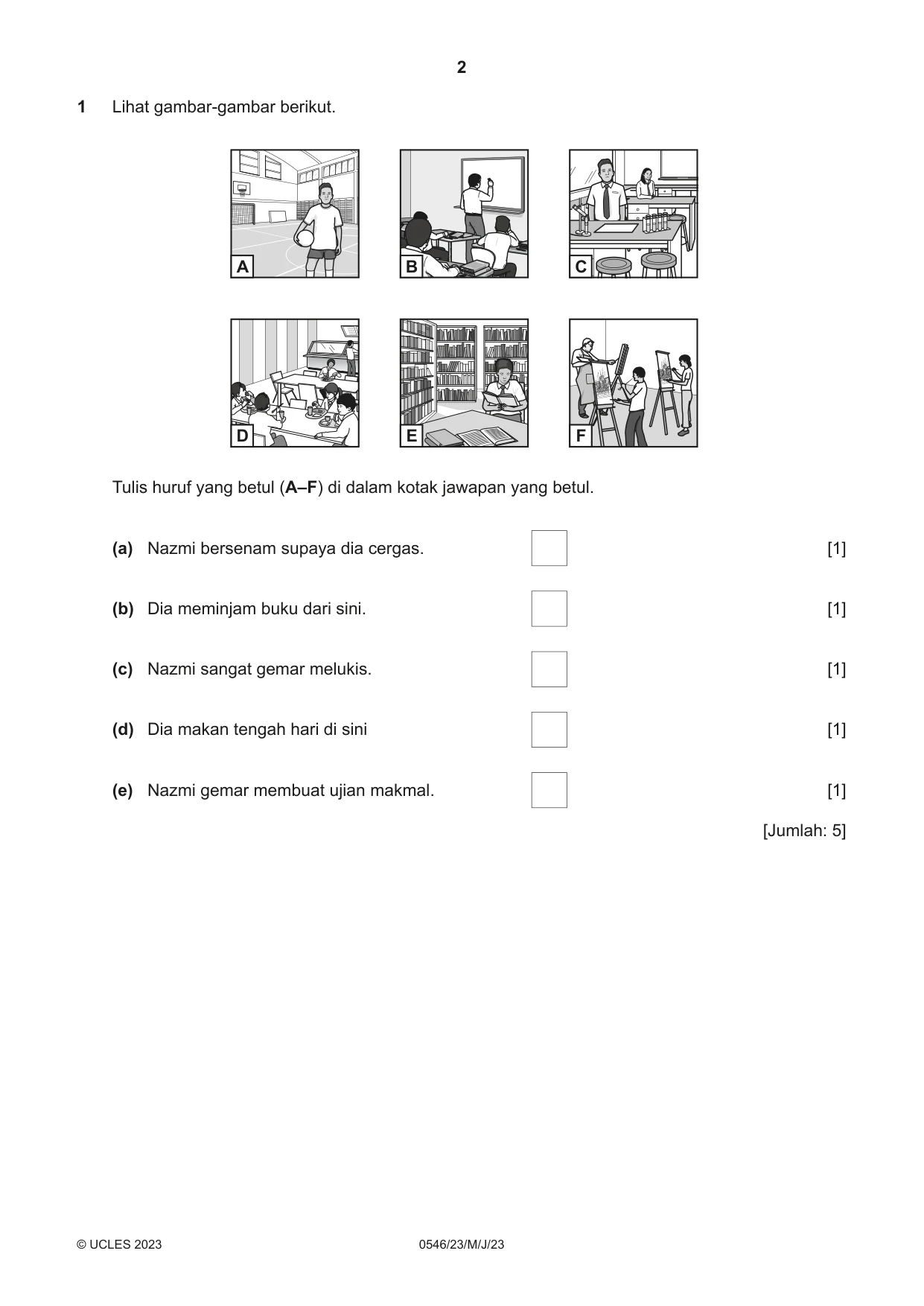Cambridge IGCSE Malay - Foreign Language 0546 2023 May/June Paper 2 · Variant 3 question paper, page 2 of 12