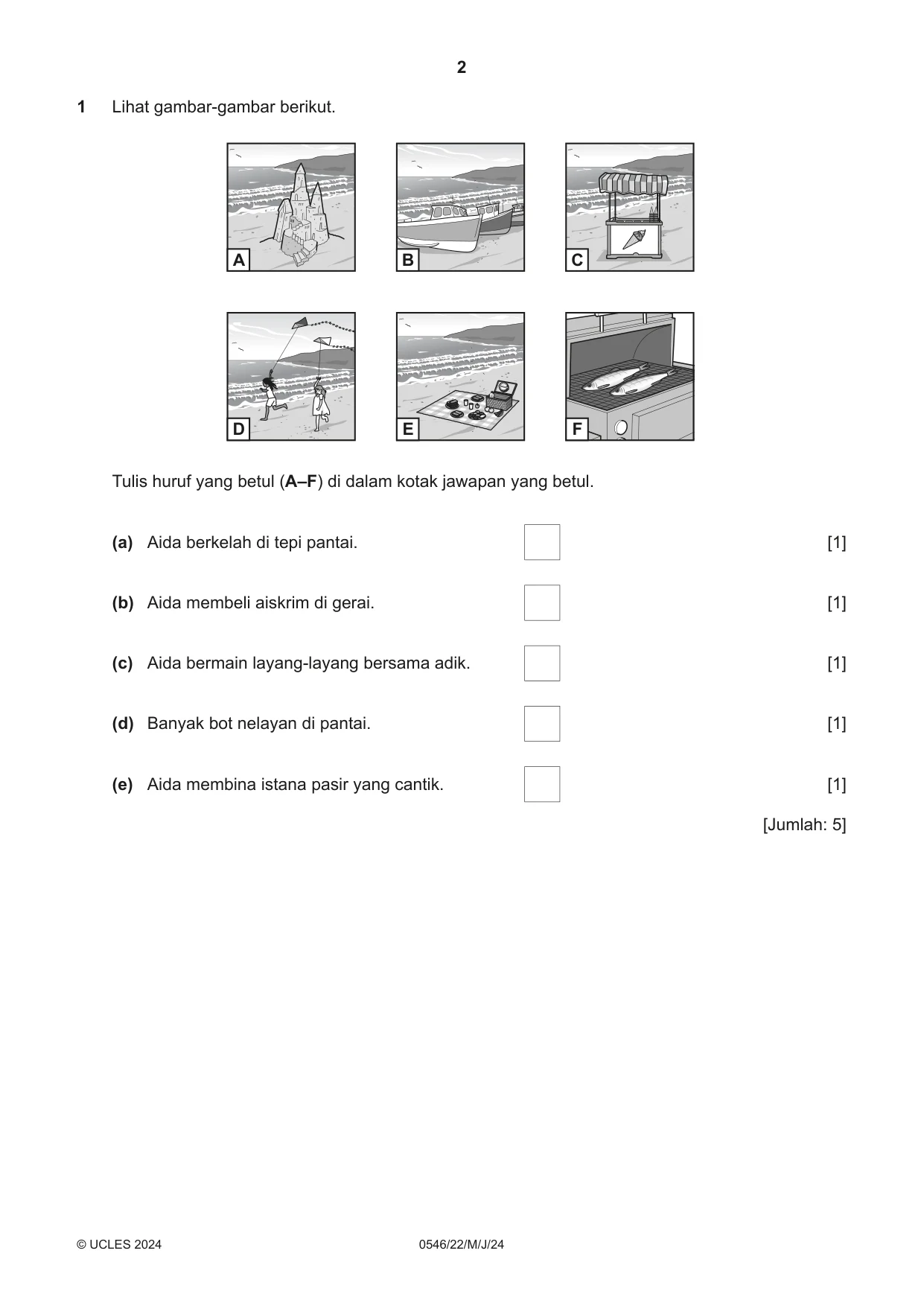 Cambridge IGCSE Malay - Foreign Language 0546 2024 May/June Paper 2 · Variant 2 question paper, page 2 of 12