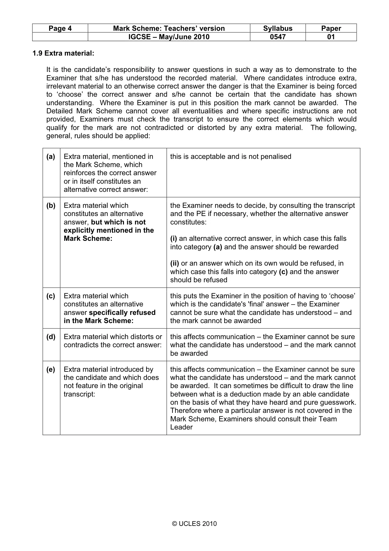 Mark scheme, page 4 of 16