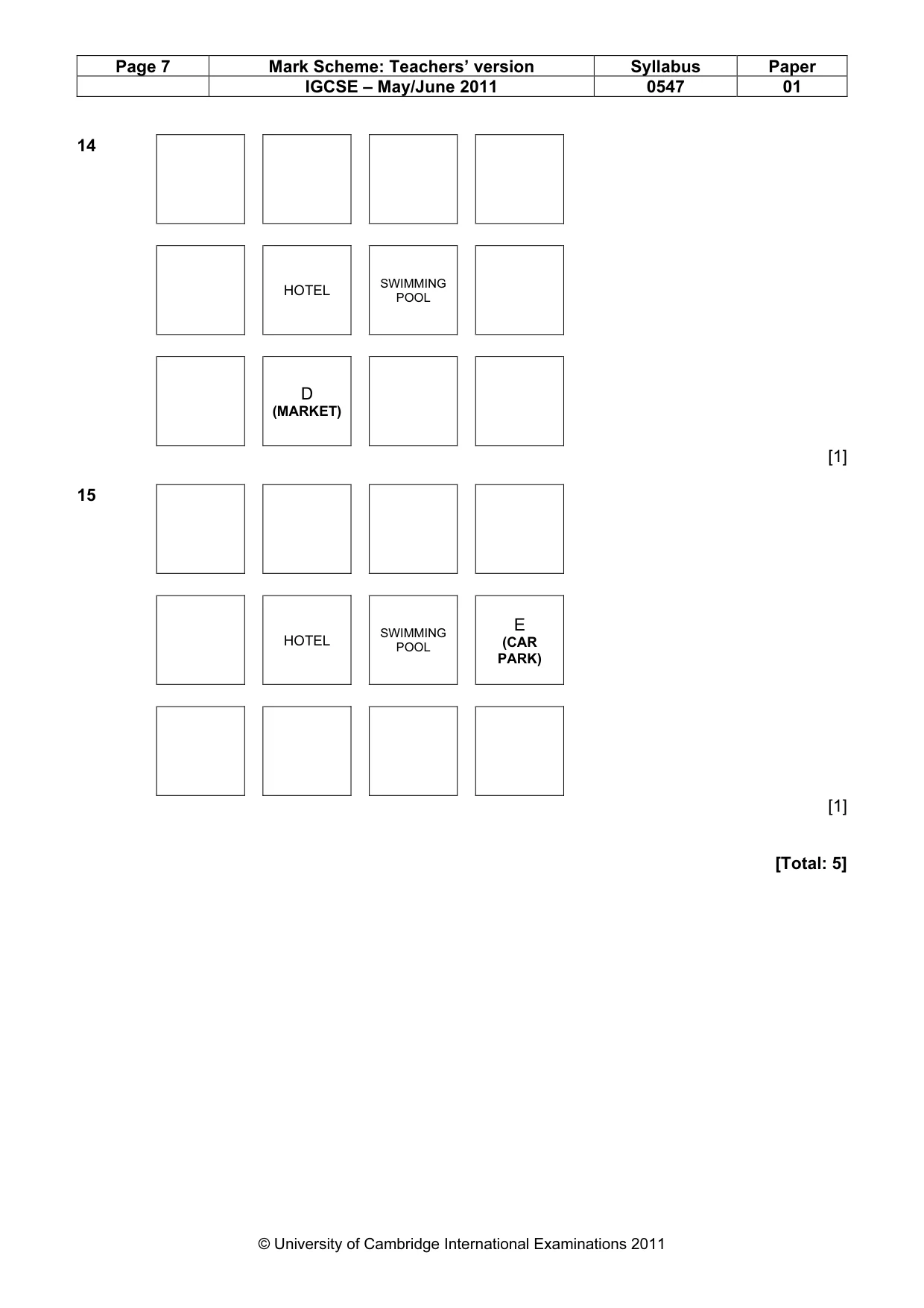 Mark scheme, page 7 of 18