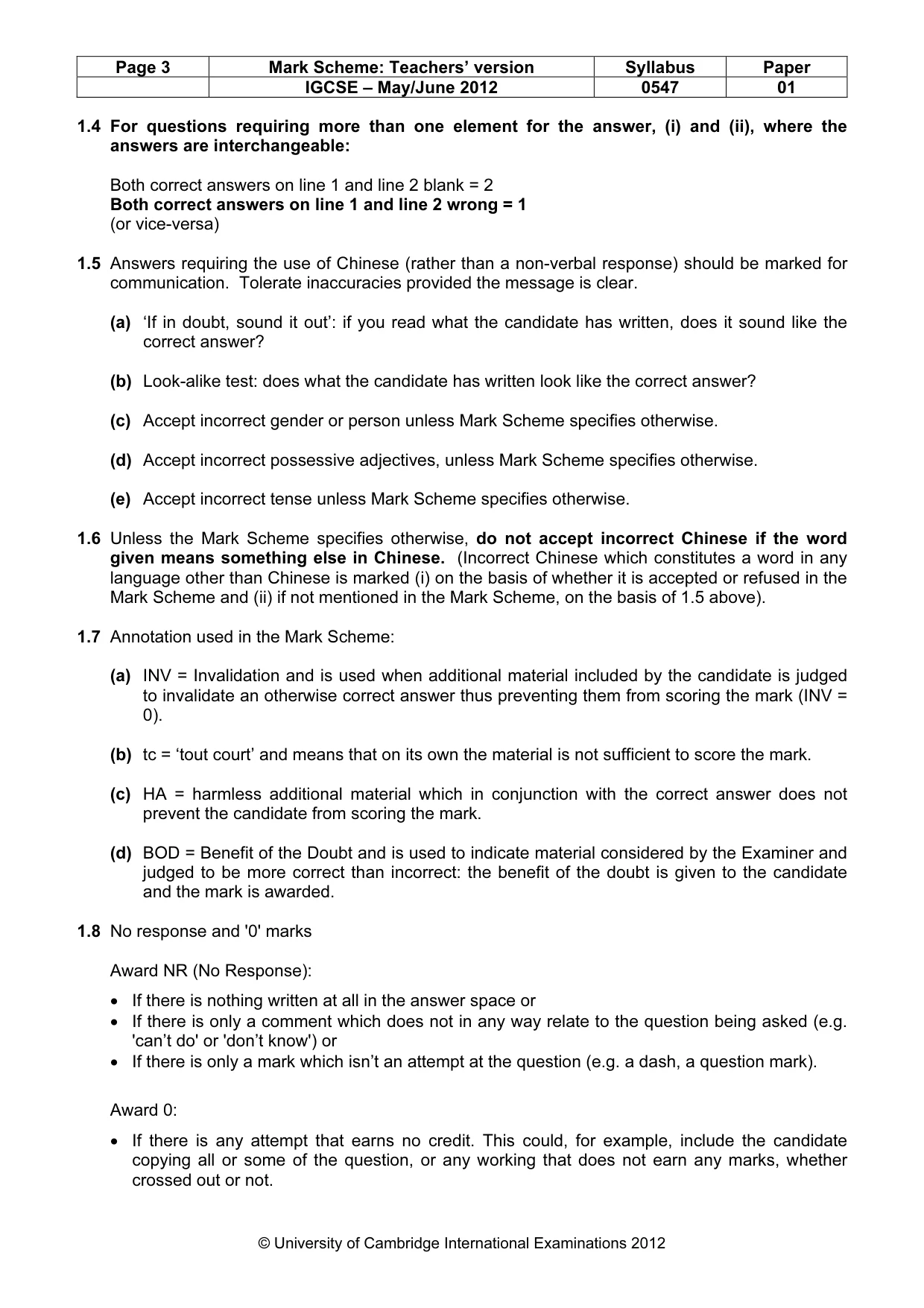 Mark scheme, page 3 of 15