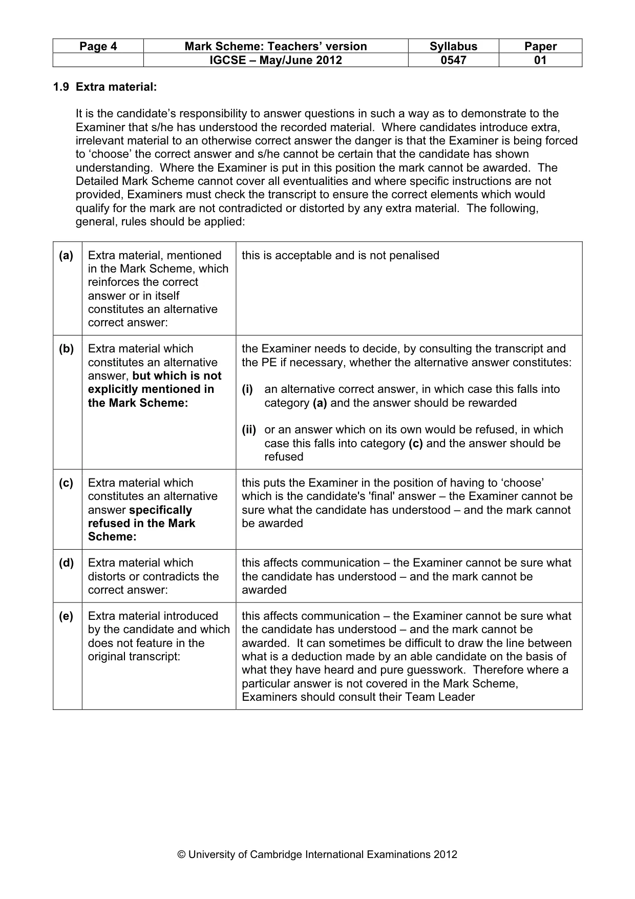 Mark scheme, page 4 of 15