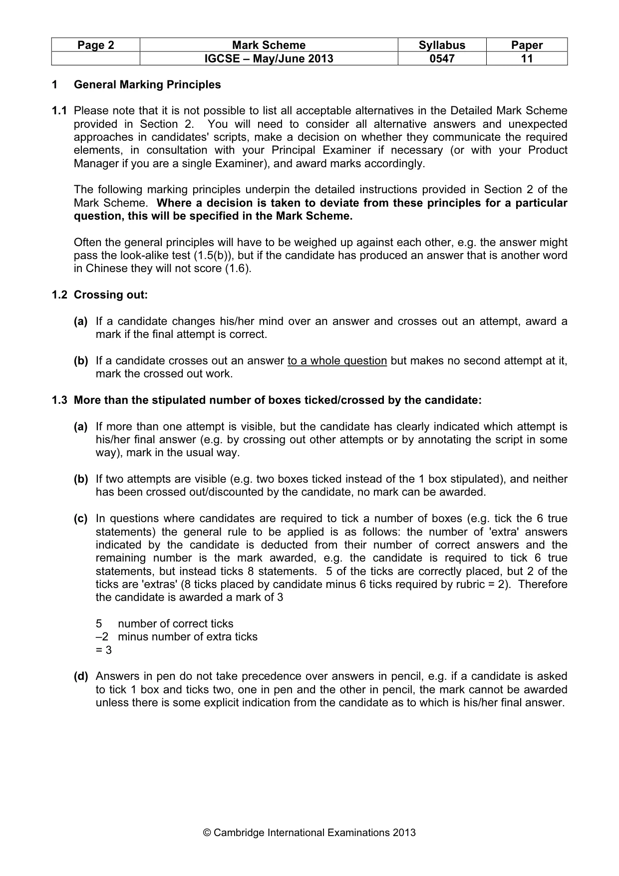 Mark scheme, page 2 of 15