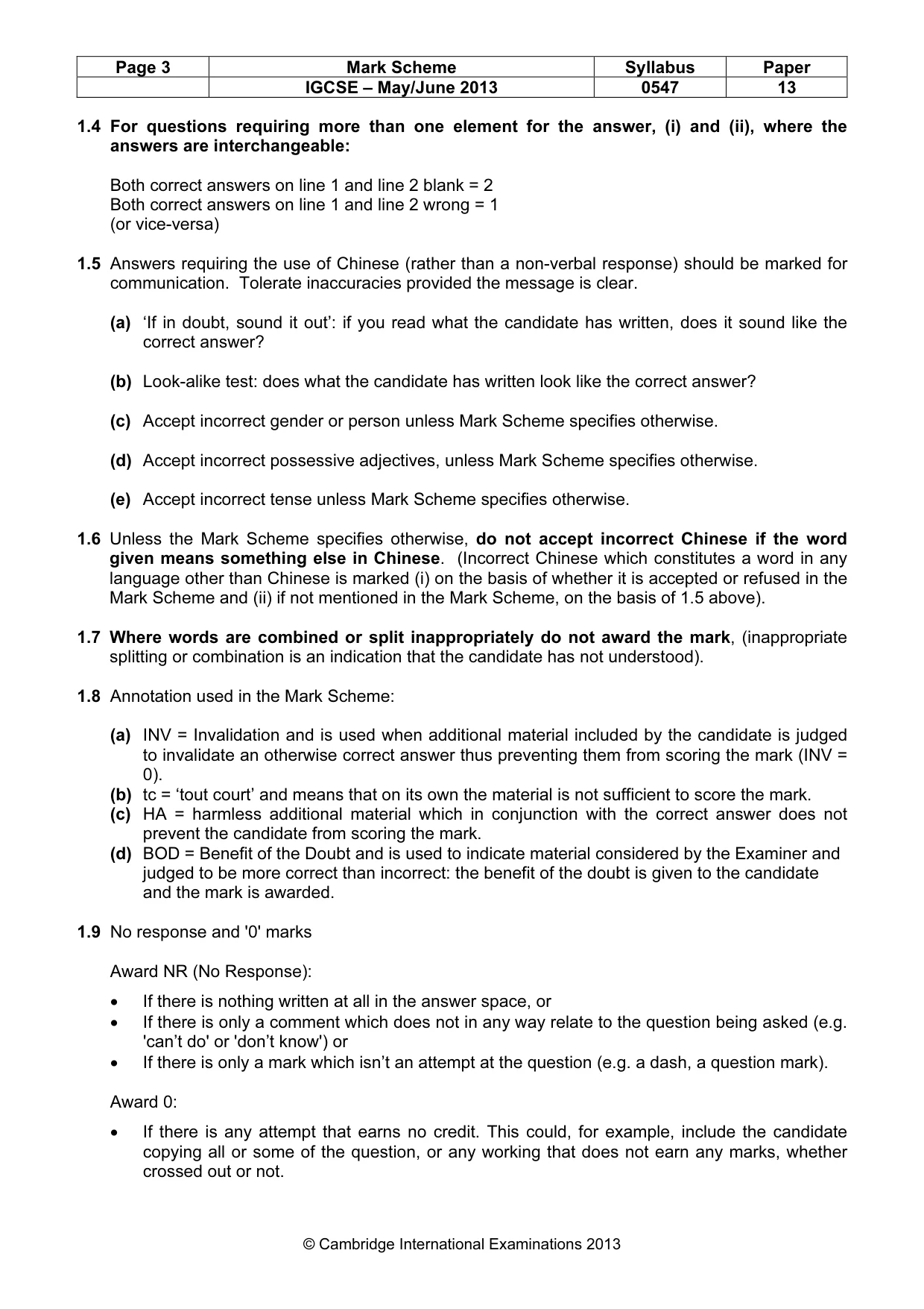 Mark scheme, page 3 of 15