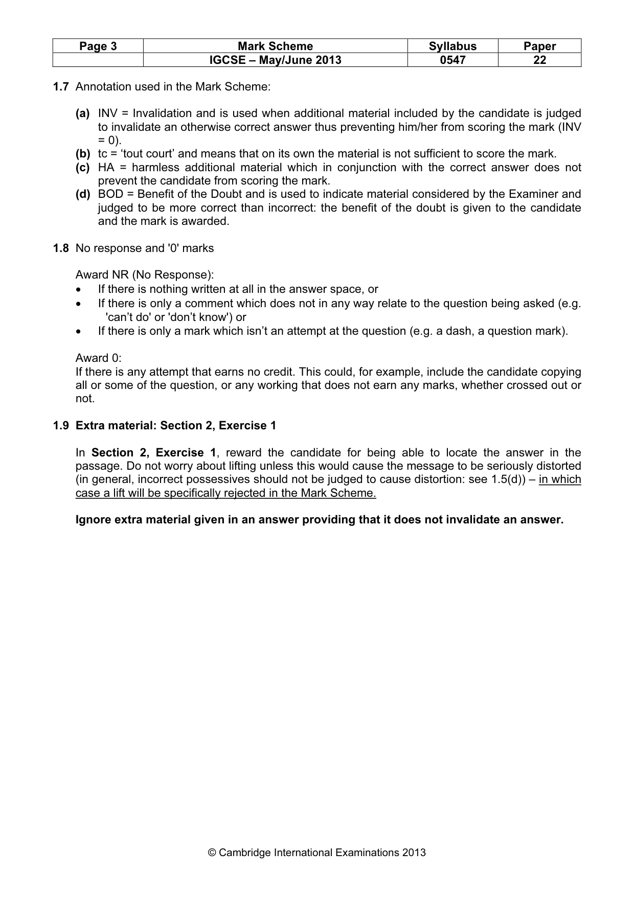 Mark scheme, page 3 of 13
