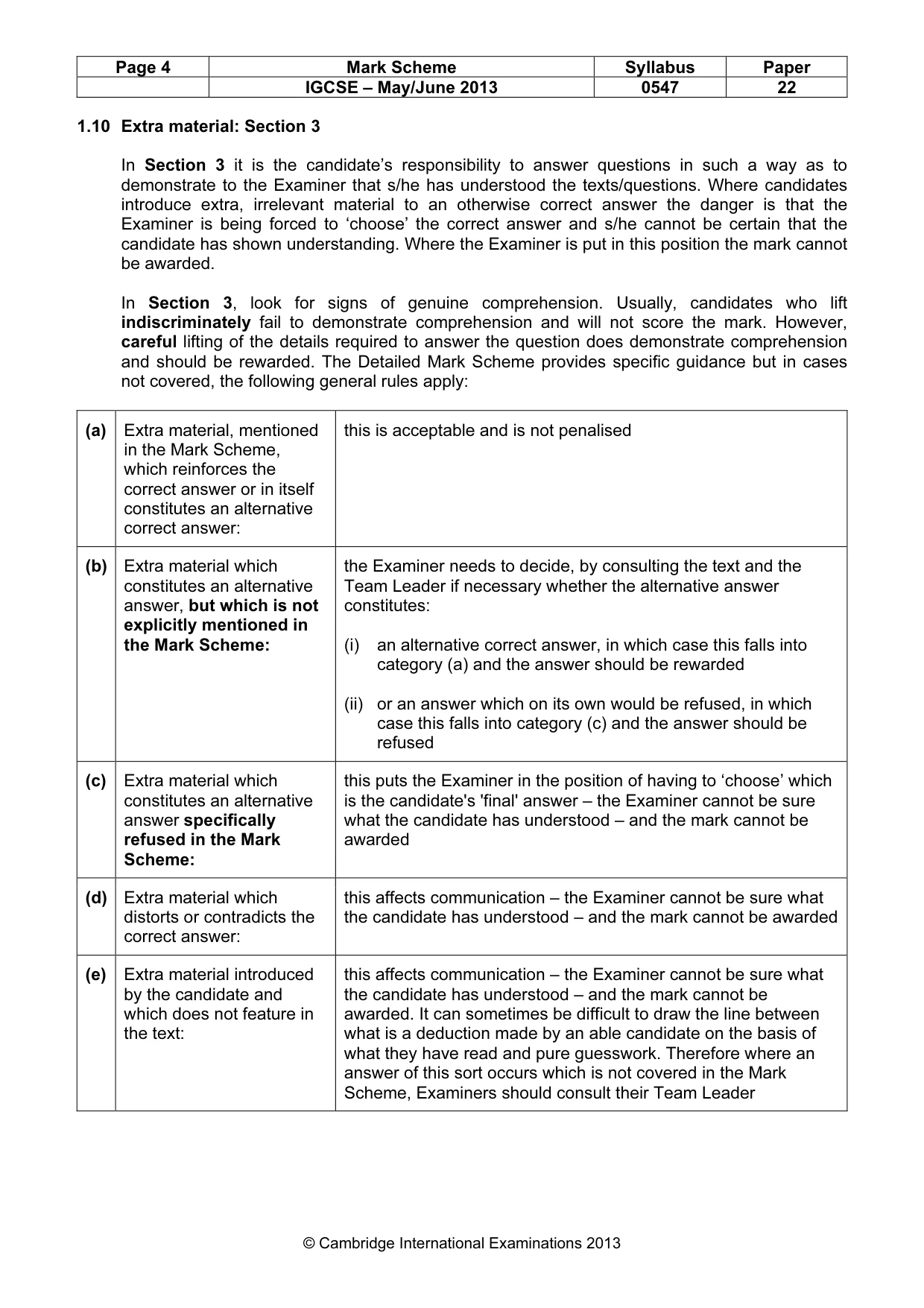 Mark scheme, page 4 of 13