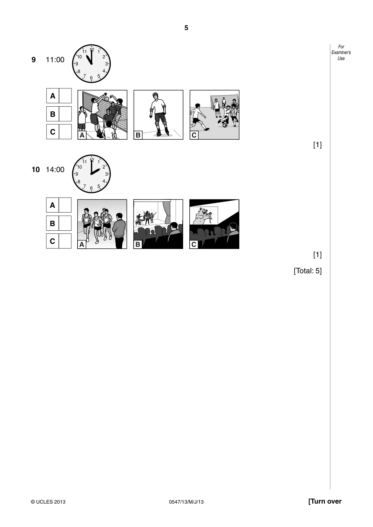 Cambridge IGCSE Chinese (Mandarin) - Foreign Language 0547 2013 May/June Paper 1 · Variant 3 question paper, page 5 of 12