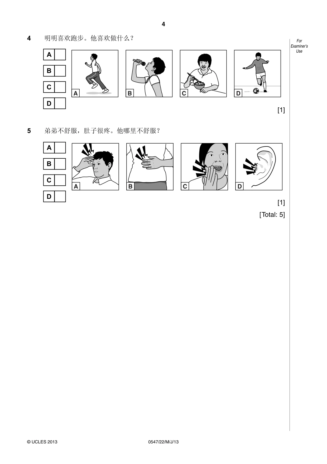 Cambridge IGCSE Chinese (Mandarin) - Foreign Language 0547 2013 May/June Paper 2 · Variant 2 question paper, page 4 of 16