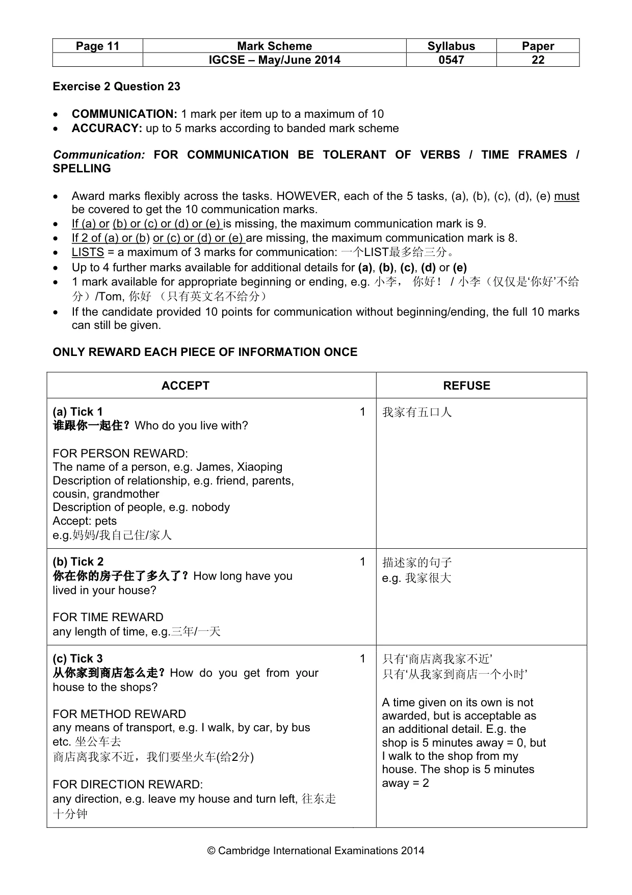 Mark scheme, page 11 of 16