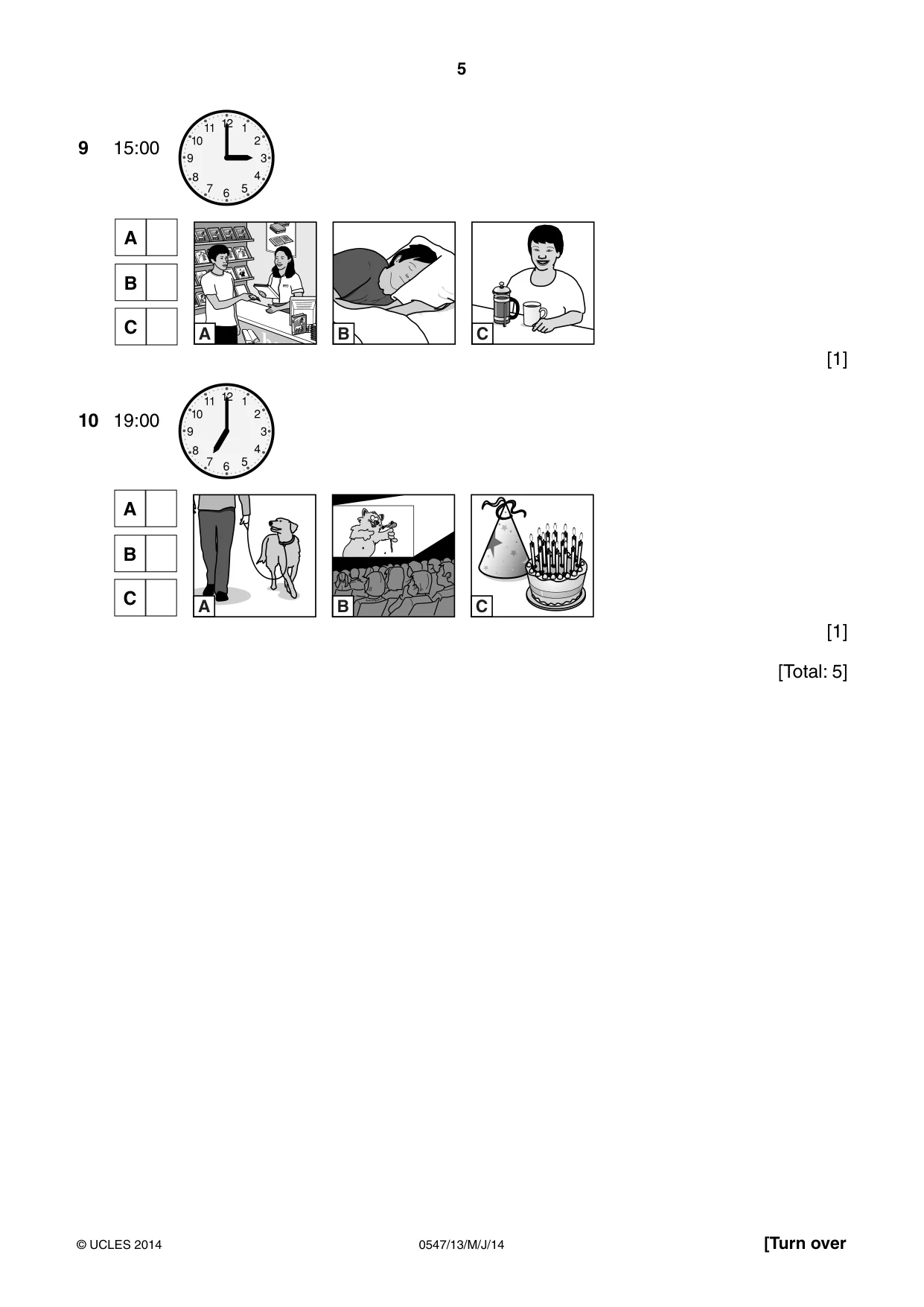 Cambridge IGCSE Chinese (Mandarin) - Foreign Language 0547 2014 May/June Paper 1 · Variant 3 question paper, page 5 of 12