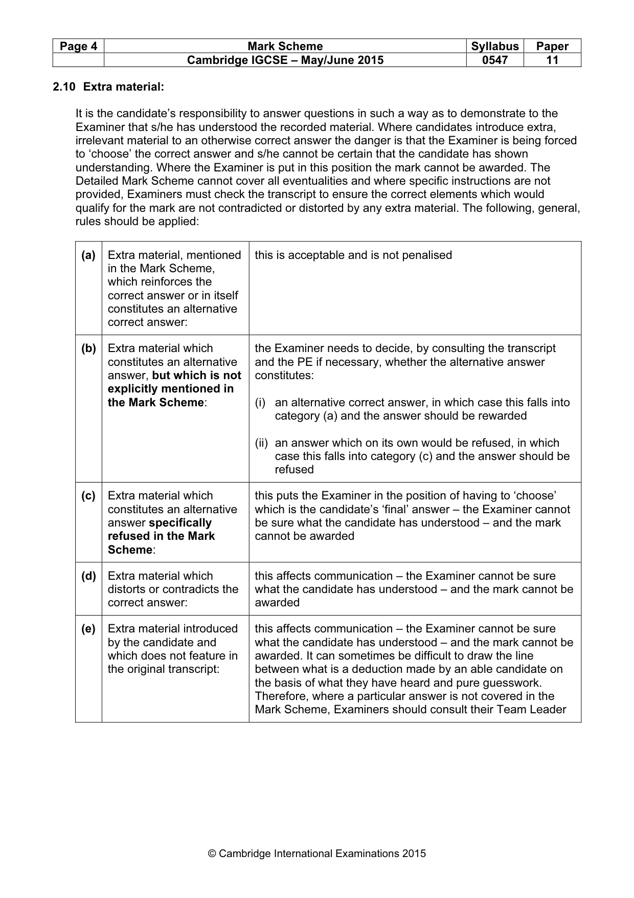 Mark scheme, page 4 of 18