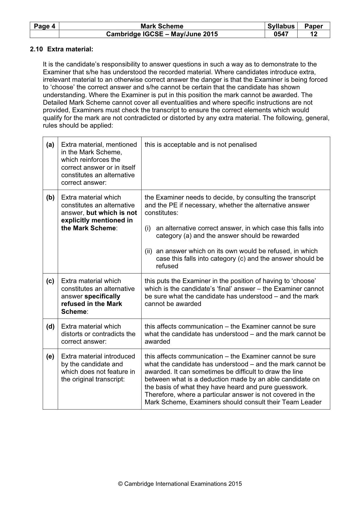 Mark scheme, page 4 of 18