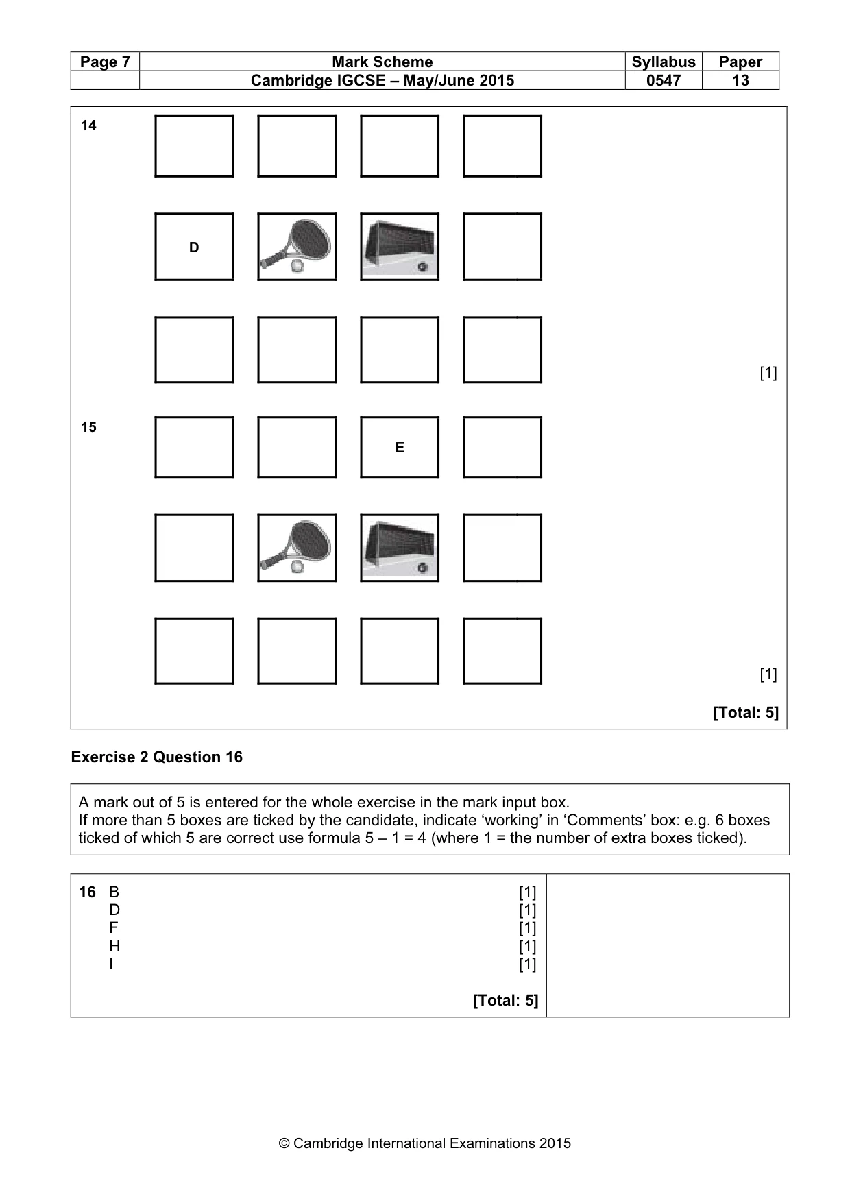 Mark scheme, page 7 of 18
