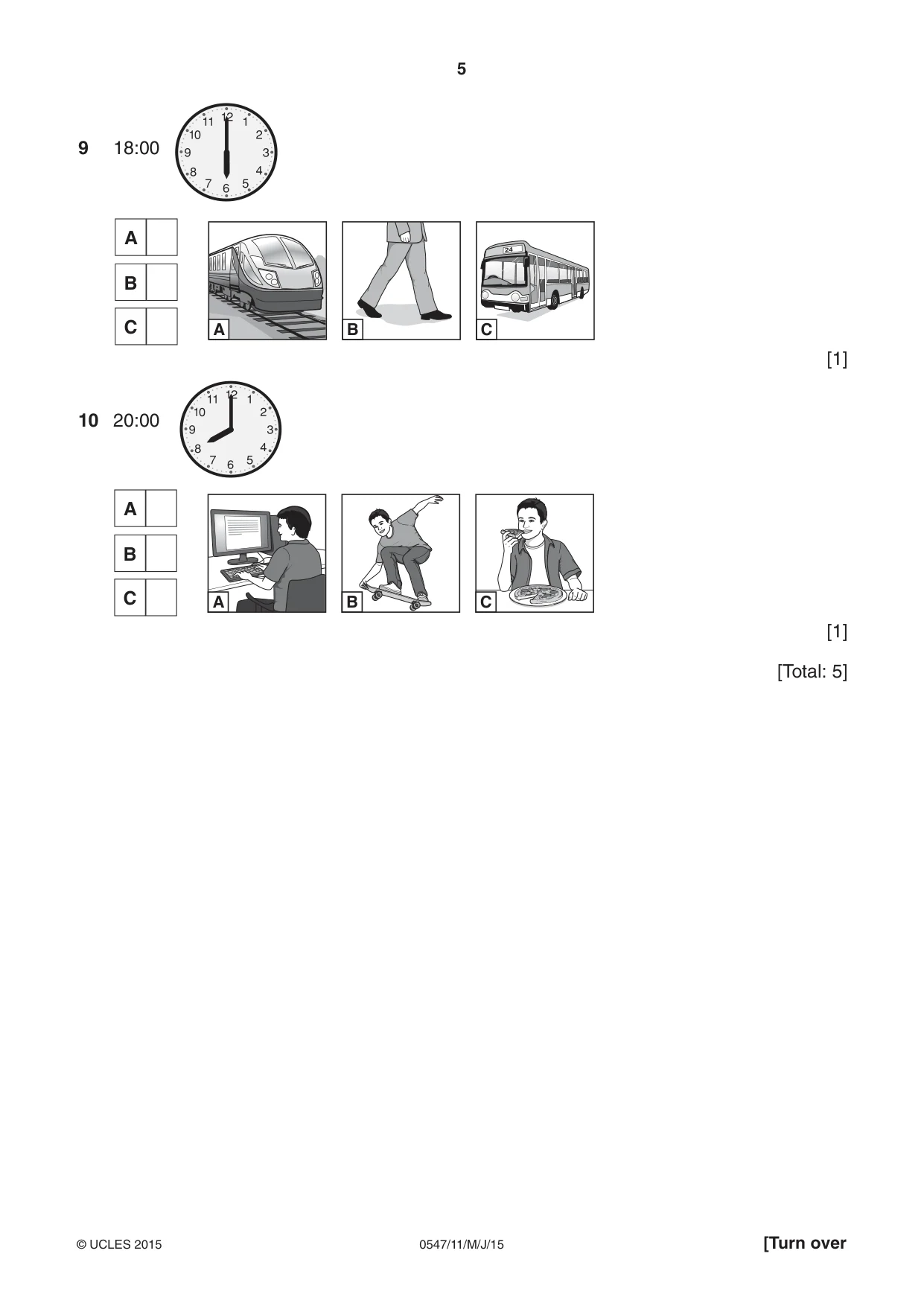Cambridge IGCSE Chinese (Mandarin) - Foreign Language 0547 2015 May/June Paper 1 · Variant 1 question paper, page 5 of 12