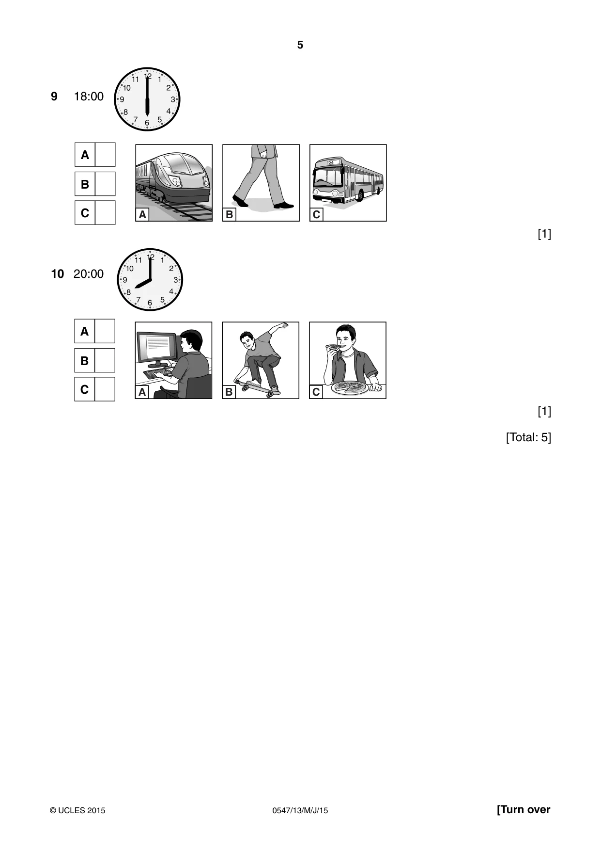 Cambridge IGCSE Chinese (Mandarin) - Foreign Language 0547 2015 May/June Paper 1 · Variant 3 question paper, page 5 of 12