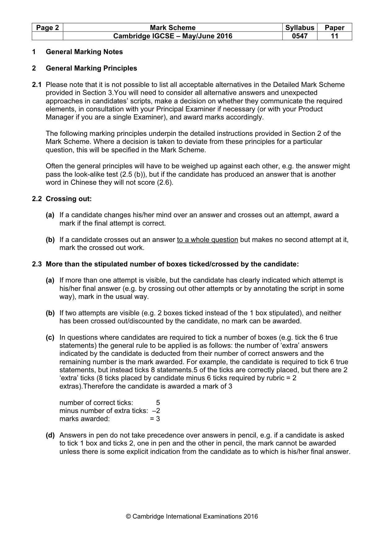 Mark scheme, page 2 of 17