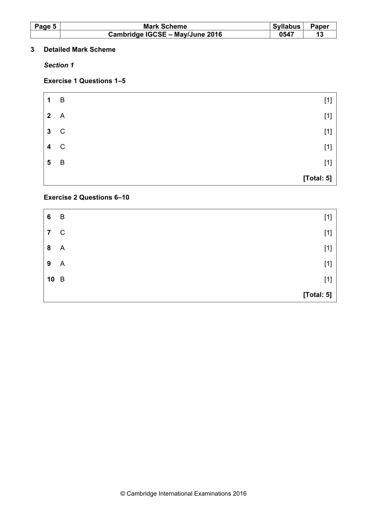 Mark scheme, page 5 of 17