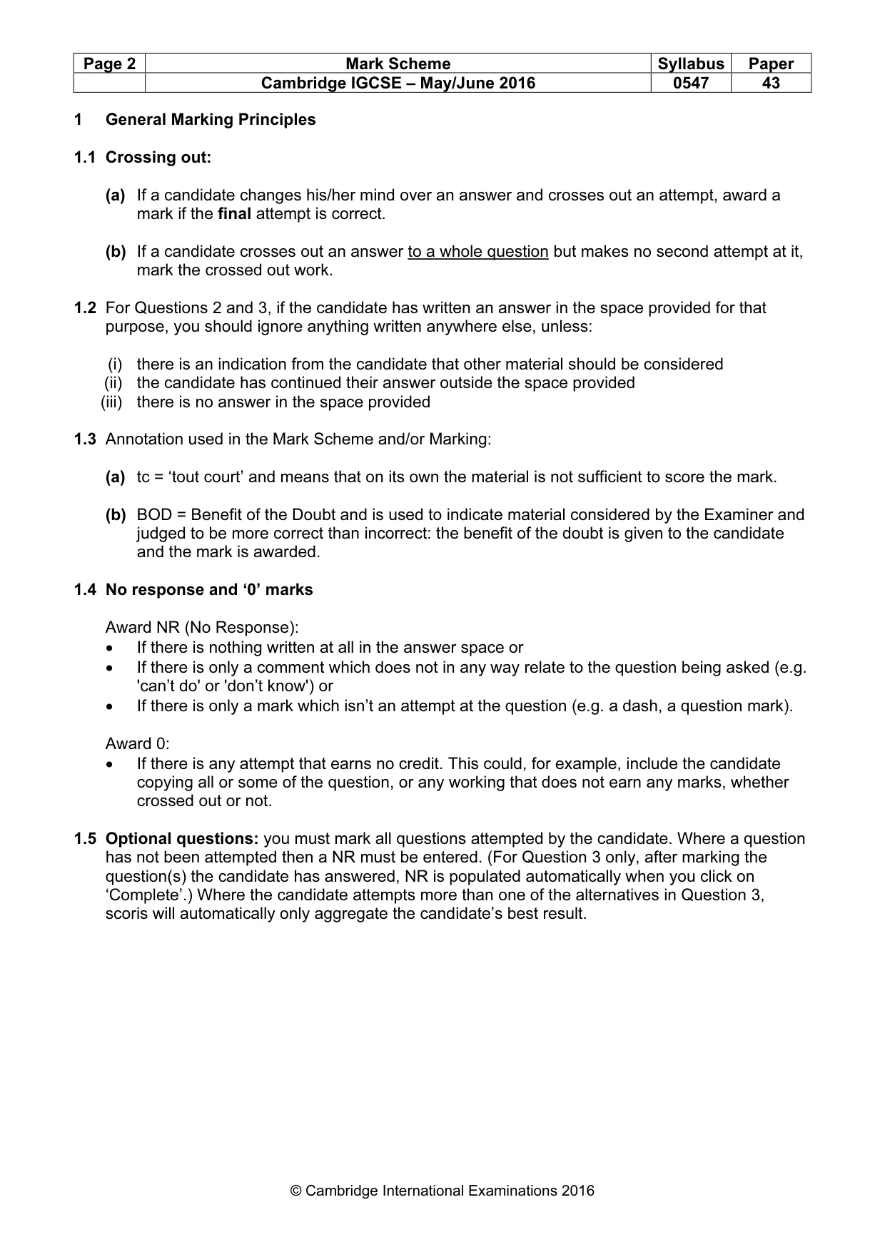 Mark scheme, page 2 of 14
