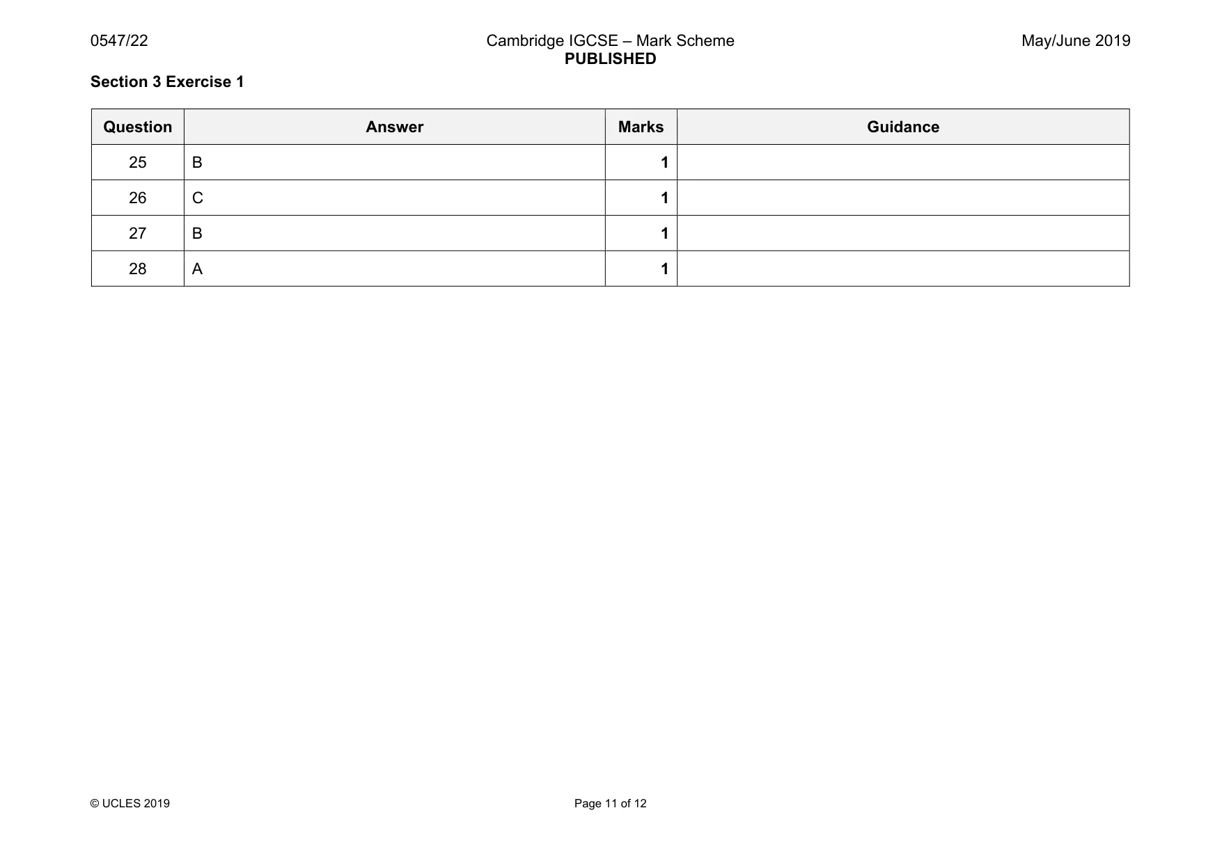 Mark scheme, page 11 of 12