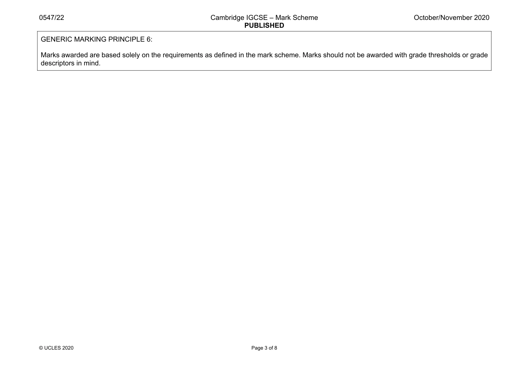 Mark scheme, page 3 of 8