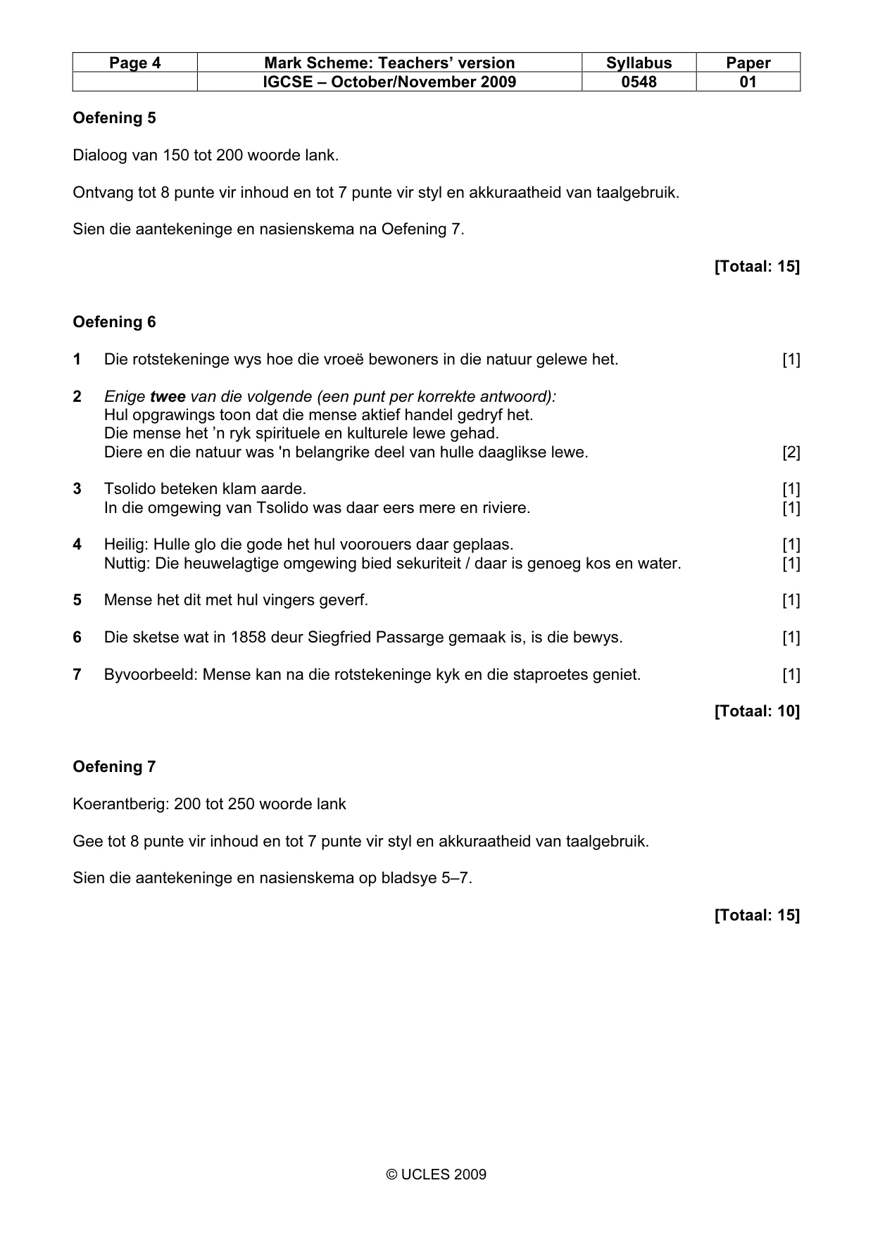 Mark scheme, page 4 of 7