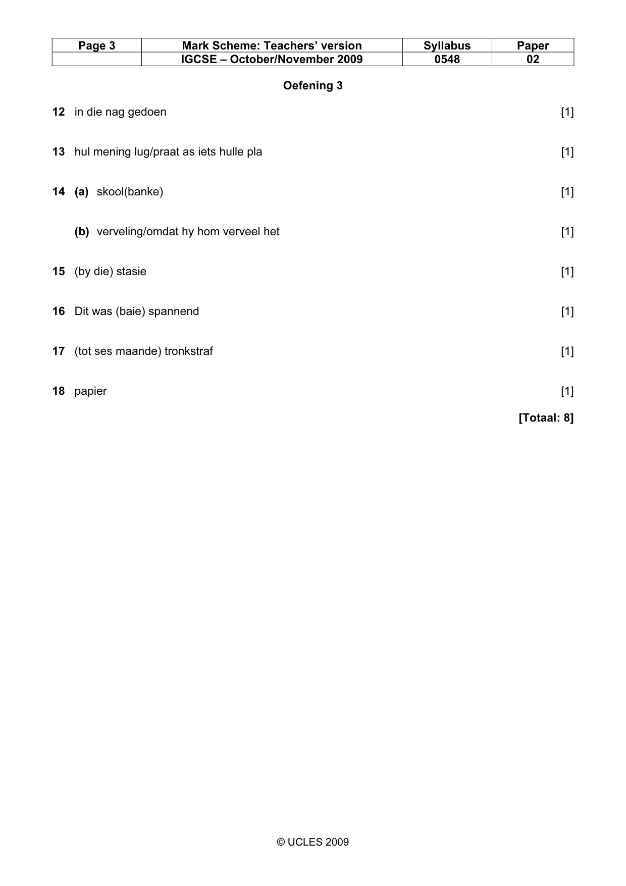 Mark scheme, page 3 of 11