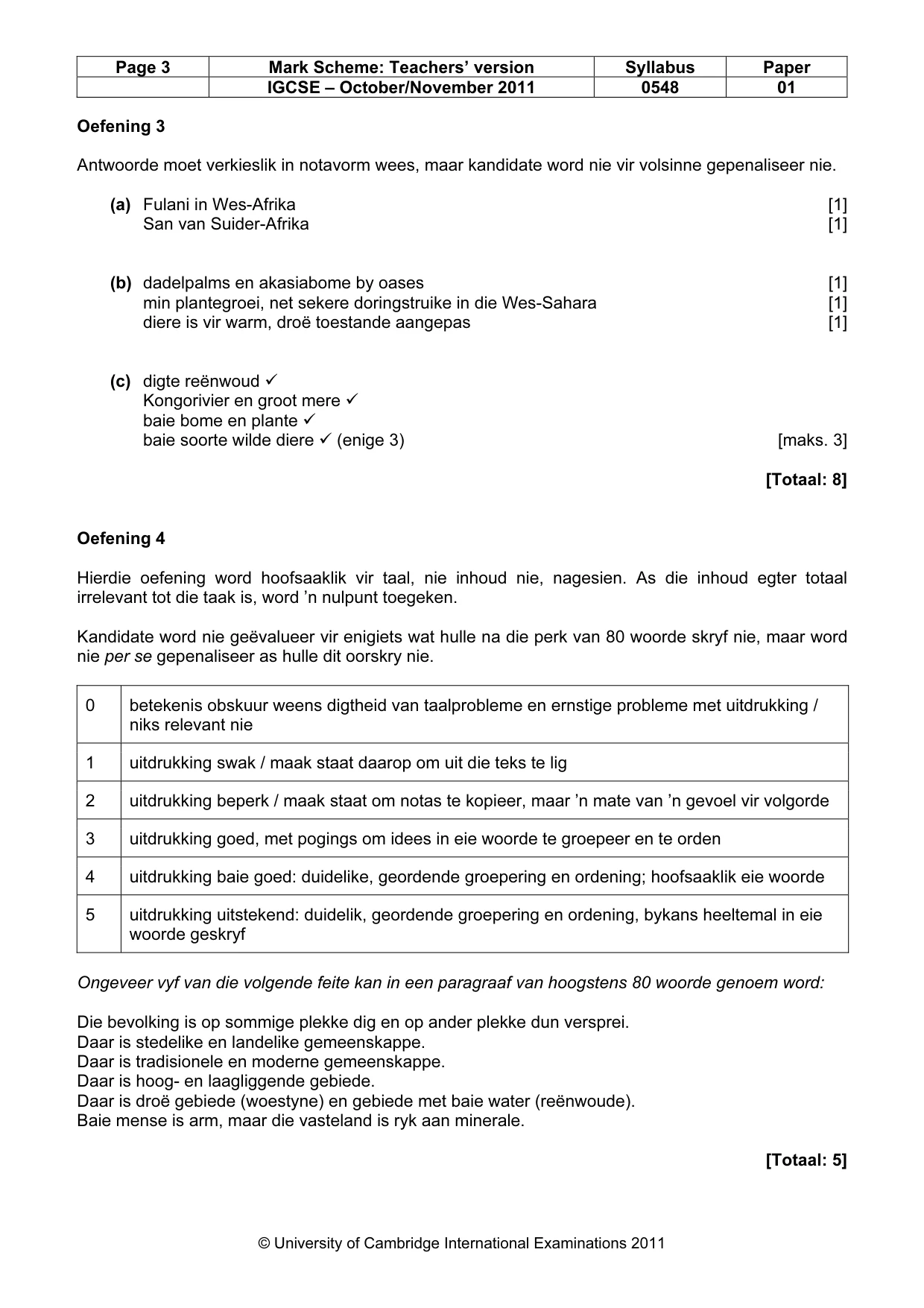 Mark scheme, page 3 of 7