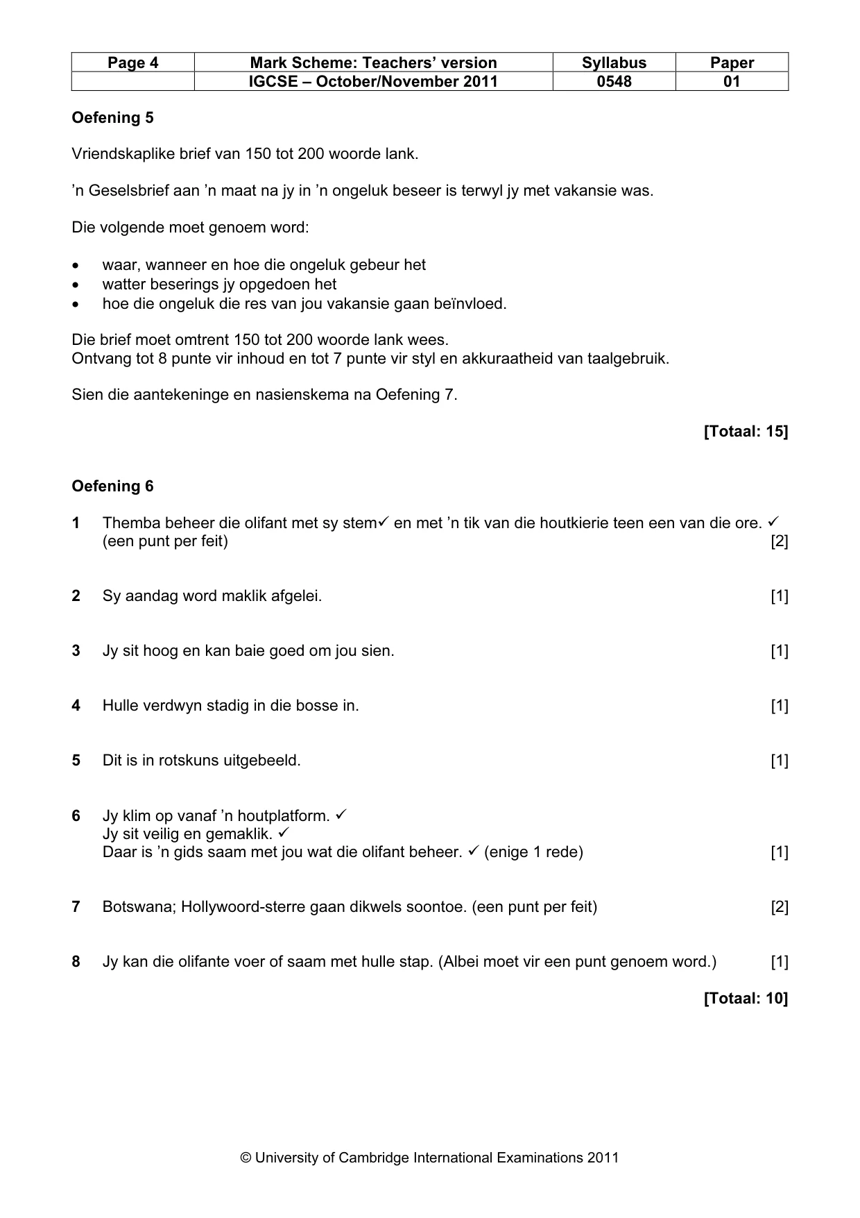 Mark scheme, page 4 of 7