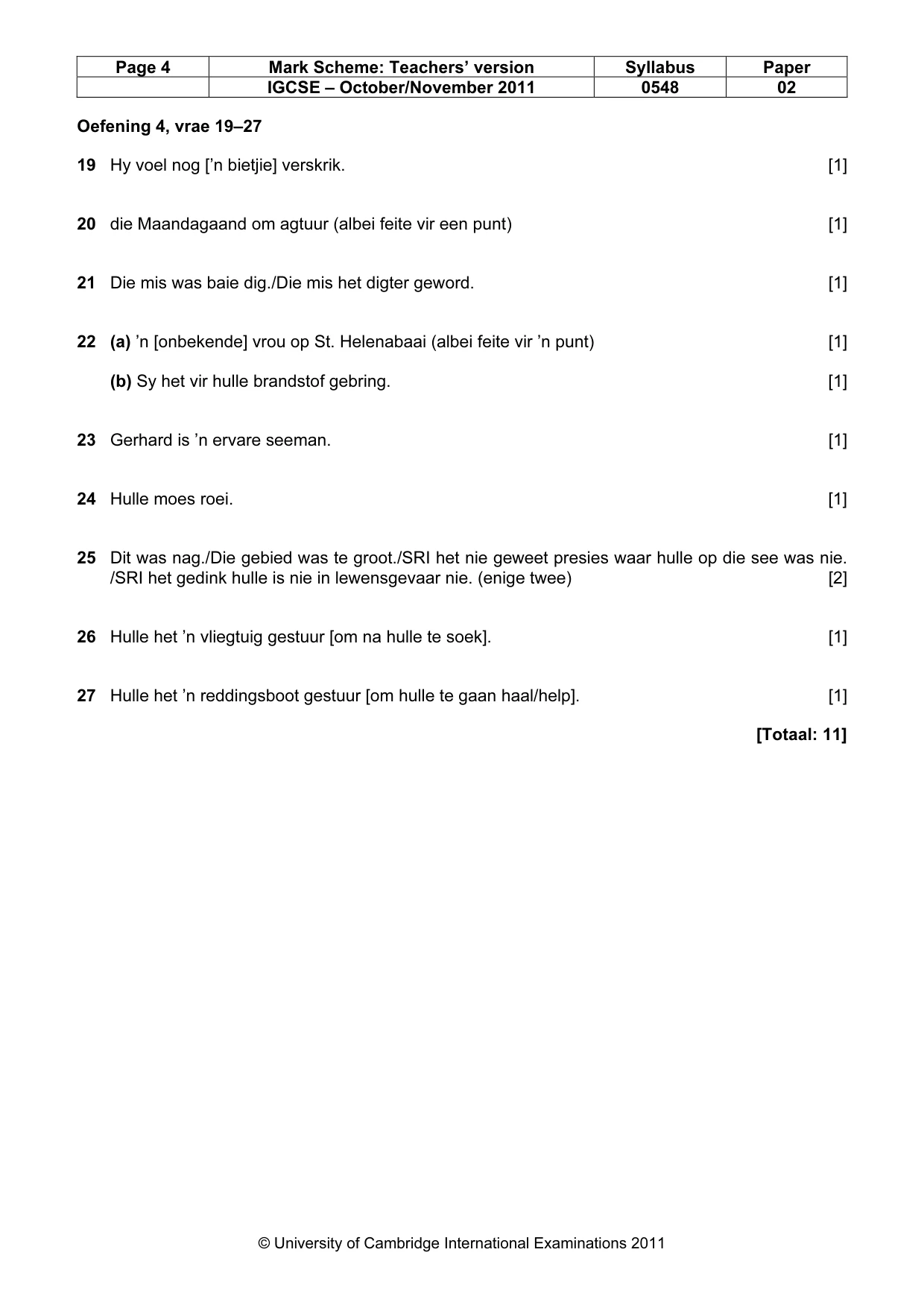 Mark scheme, page 4 of 11