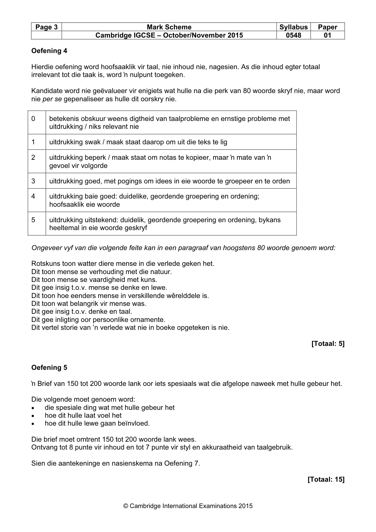 Mark scheme, page 3 of 7