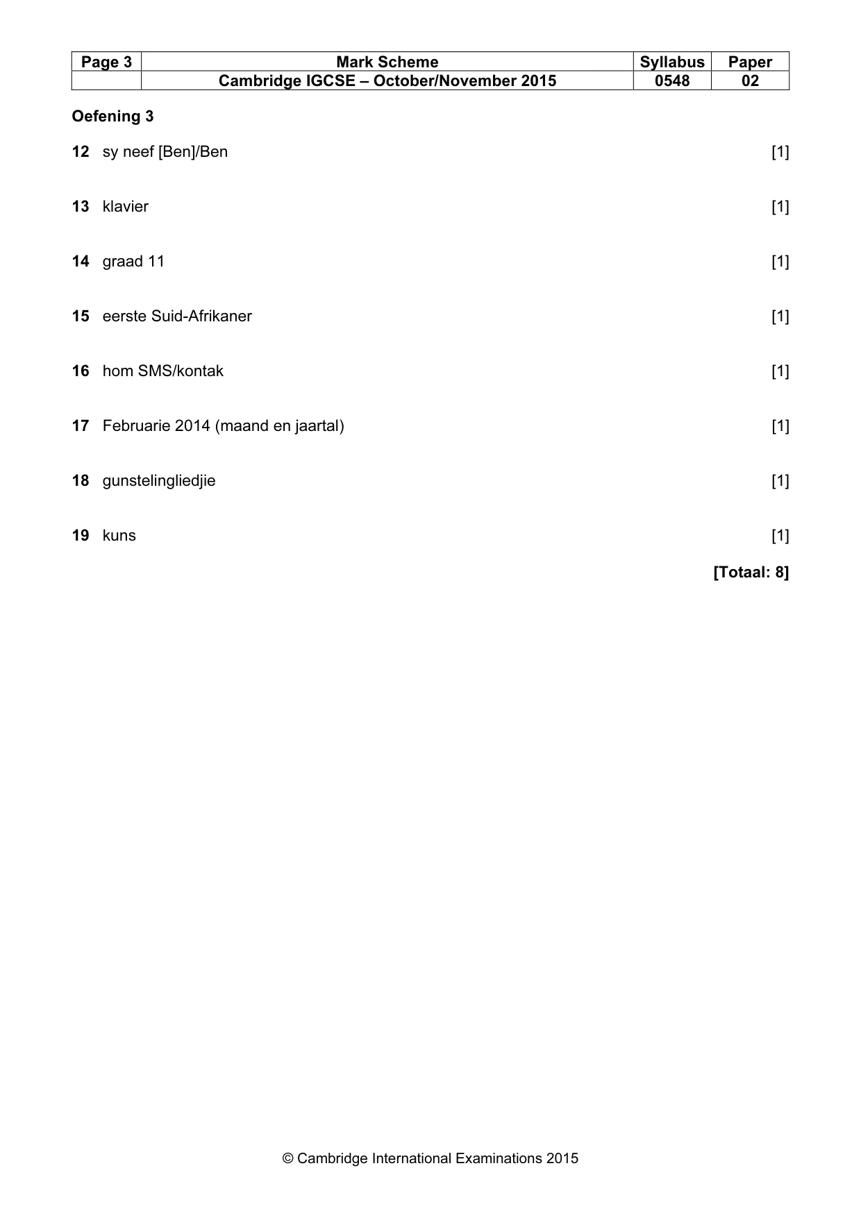 Mark scheme, page 3 of 12