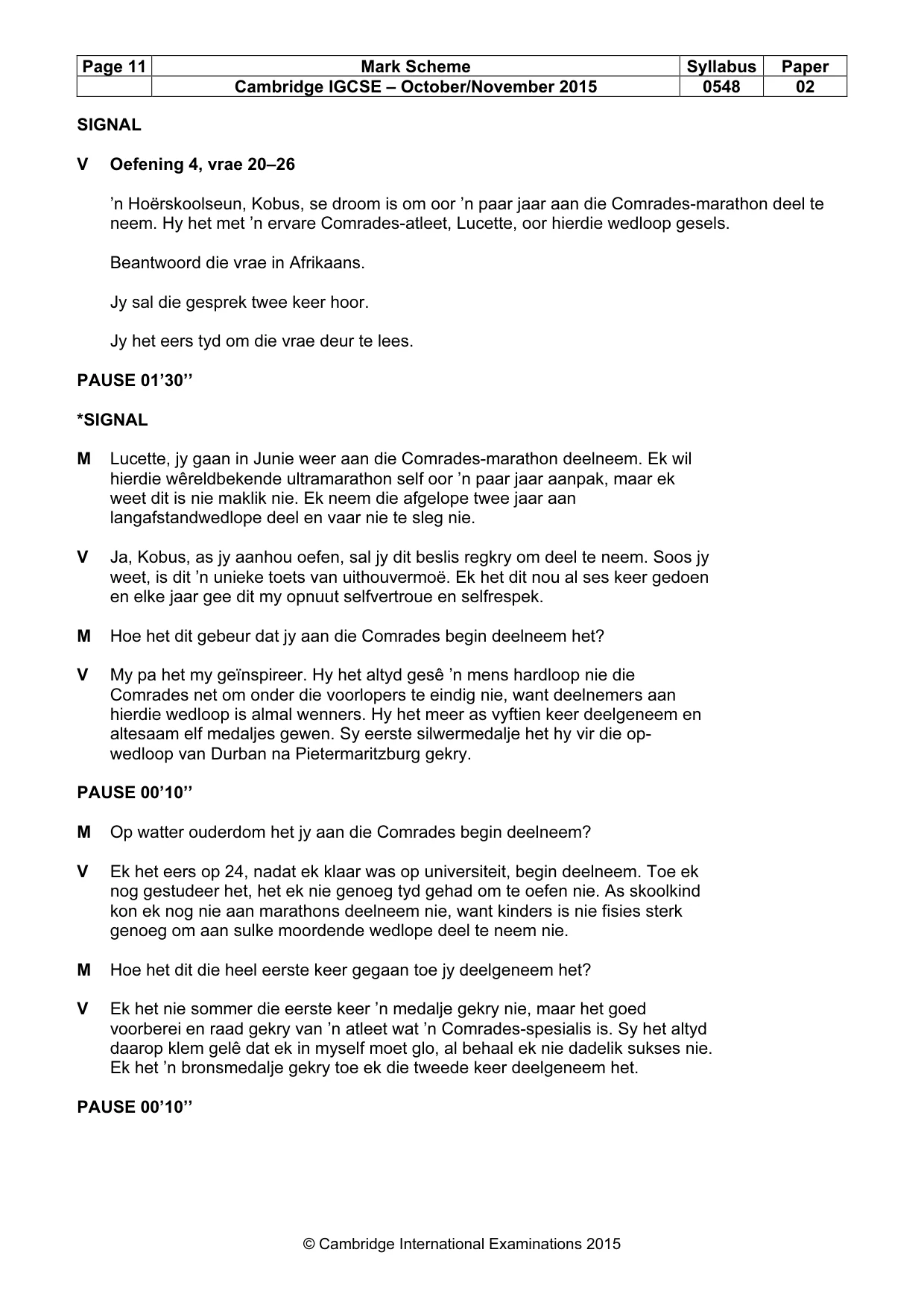 Mark scheme, page 11 of 12