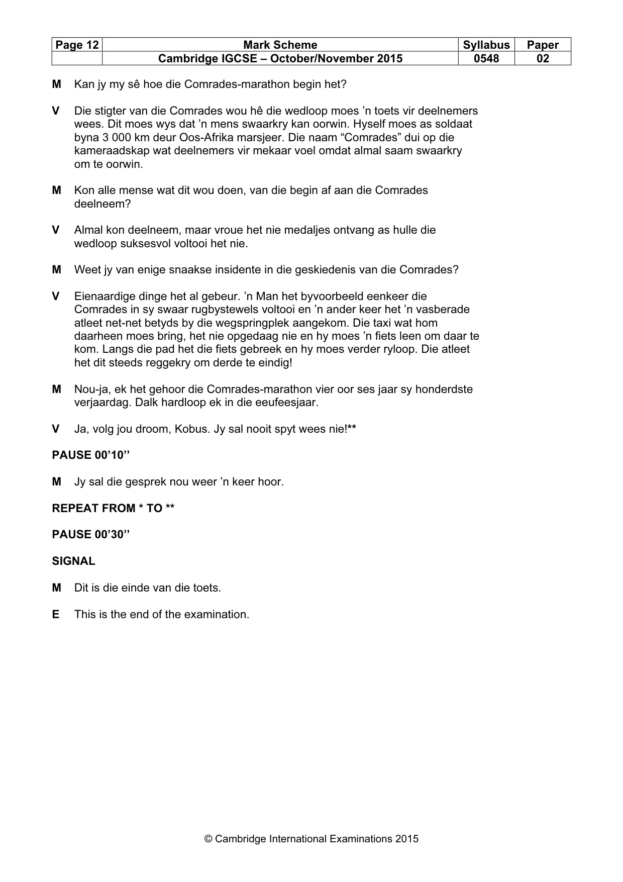 Mark scheme, page 12 of 12
