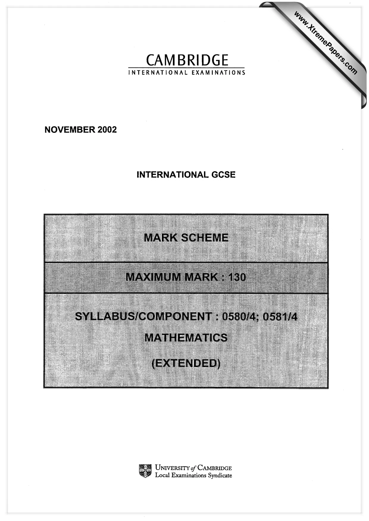 Mark scheme, page 1 of 5