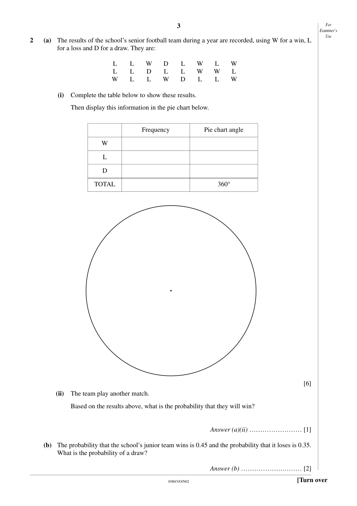 Cambridge IGCSE Mathematics 0580 2002 Oct/Nov Paper 3 · Variant 1 question paper, page 3 of 12
