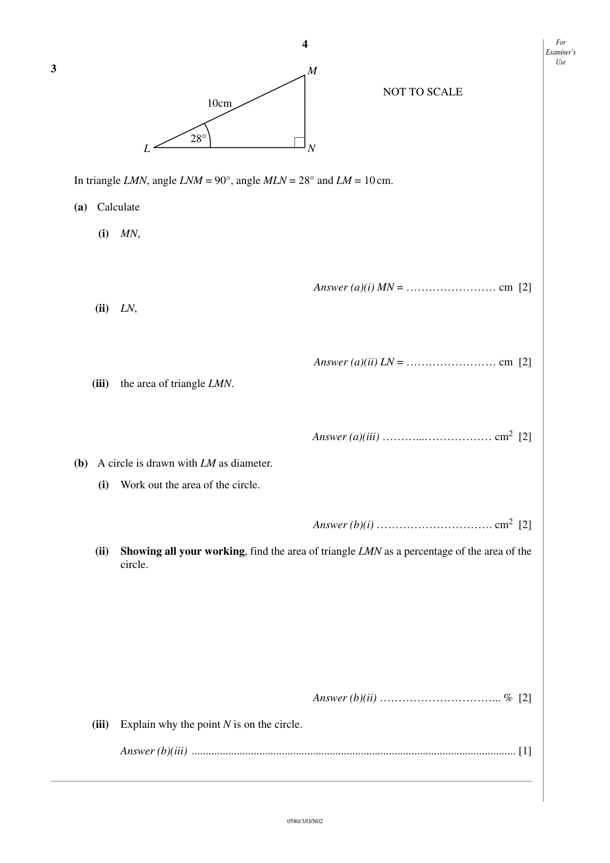 Cambridge IGCSE Mathematics 0580 2002 Oct/Nov Paper 3 · Variant 1 question paper, page 4 of 12