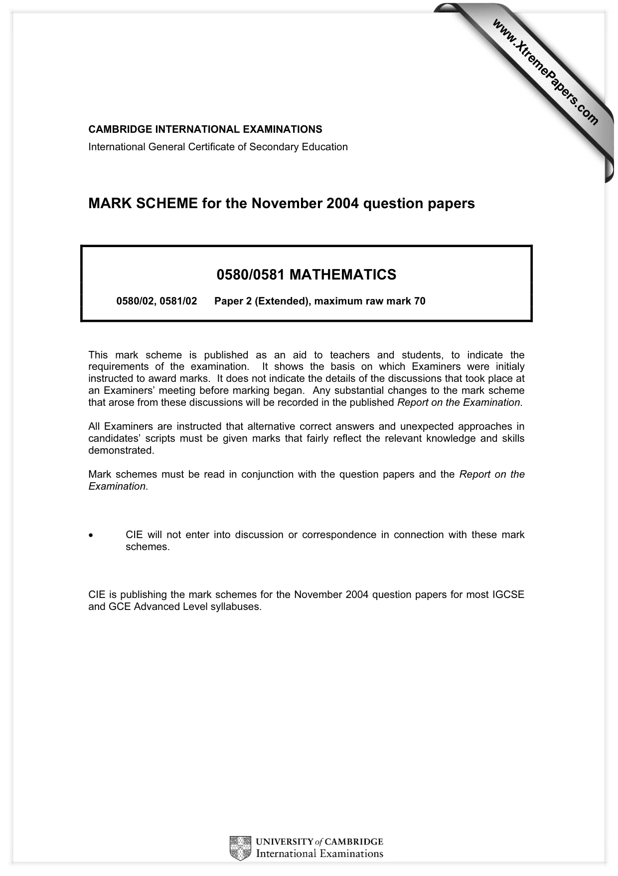 Mark scheme, page 1 of 7