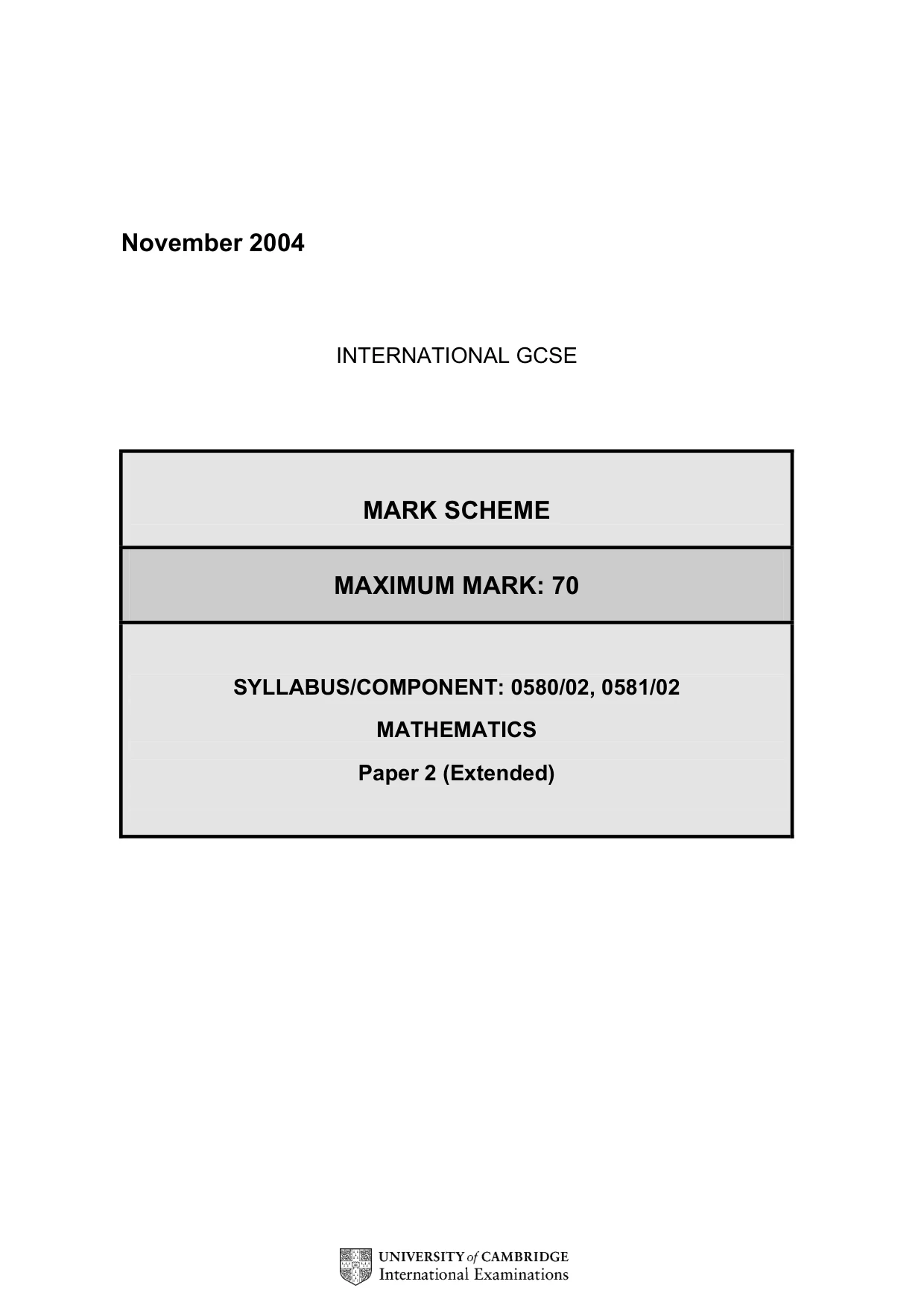 Mark scheme, page 4 of 7