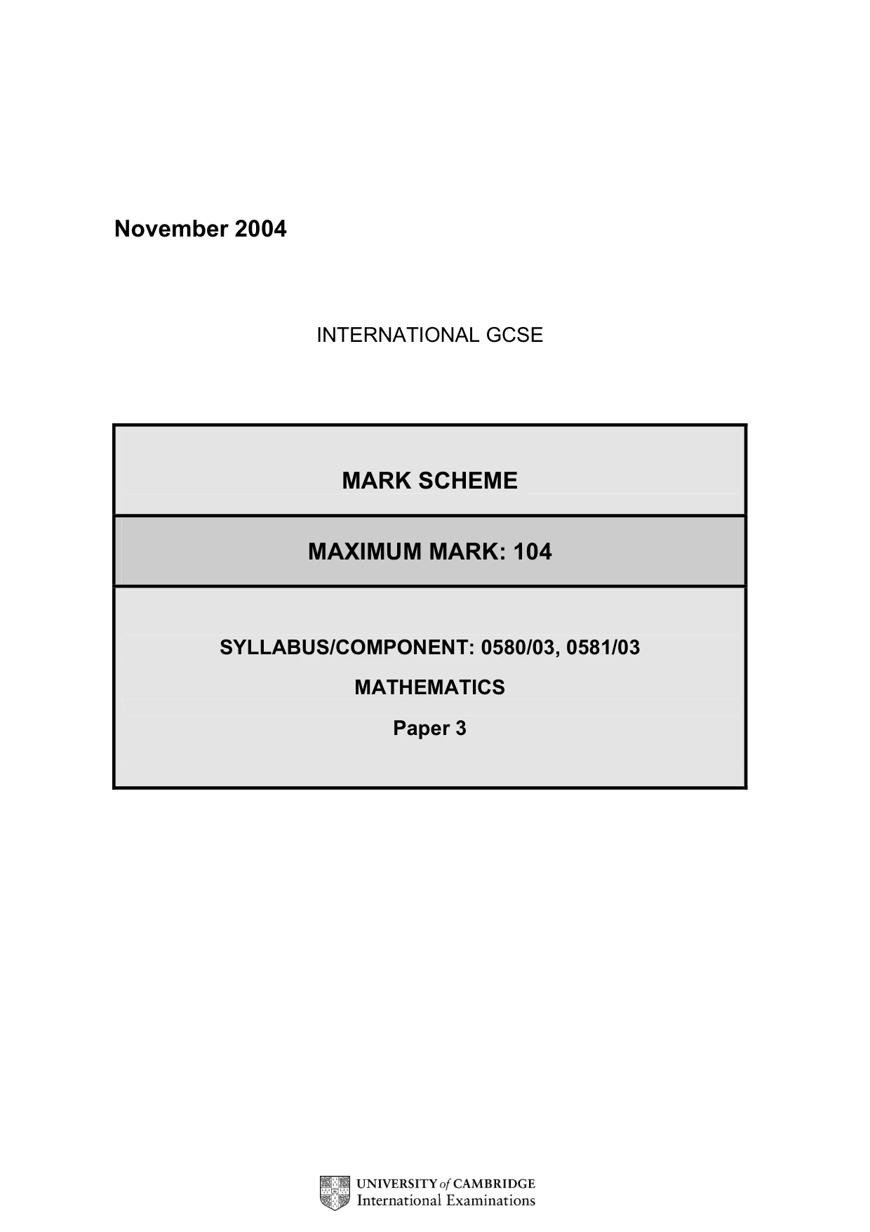 Mark scheme, page 4 of 9