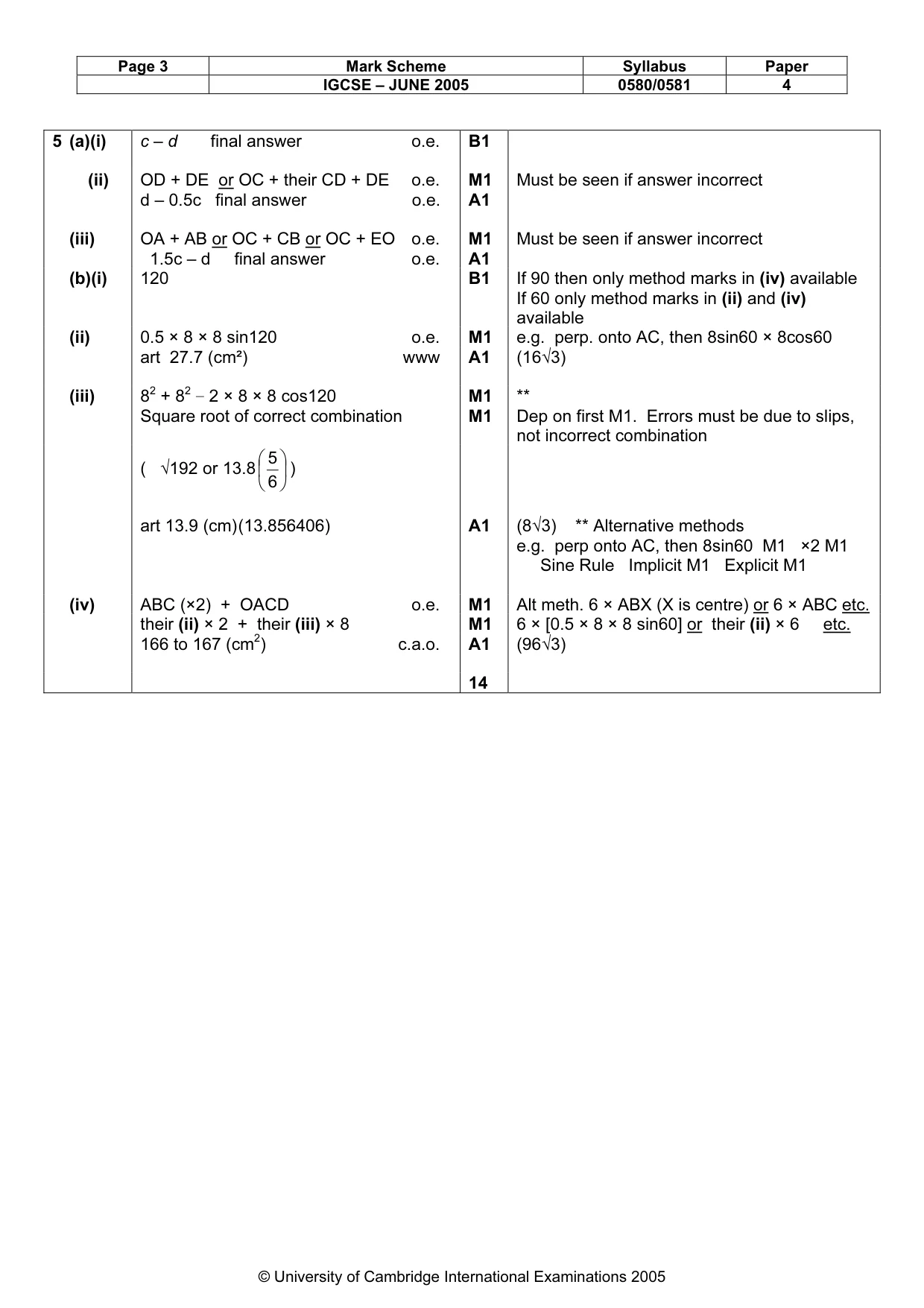 Mark scheme, page 7 of 10