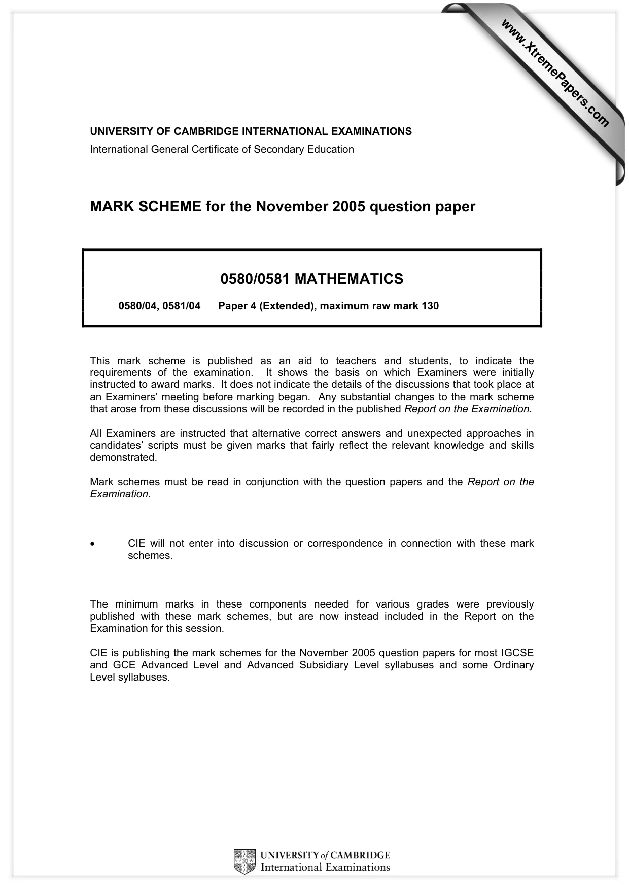 Mark scheme, page 1 of 10