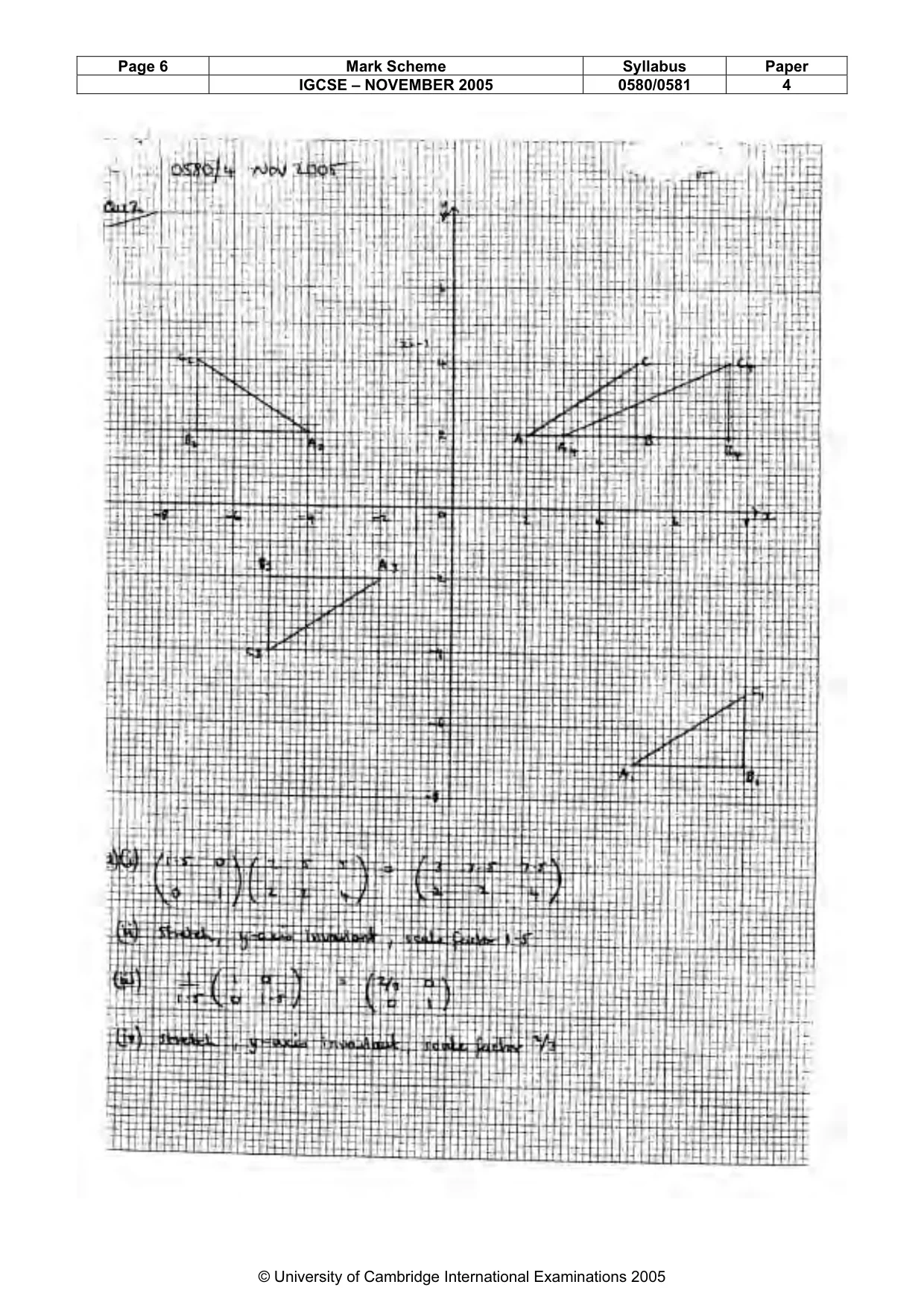 Mark scheme, page 8 of 10