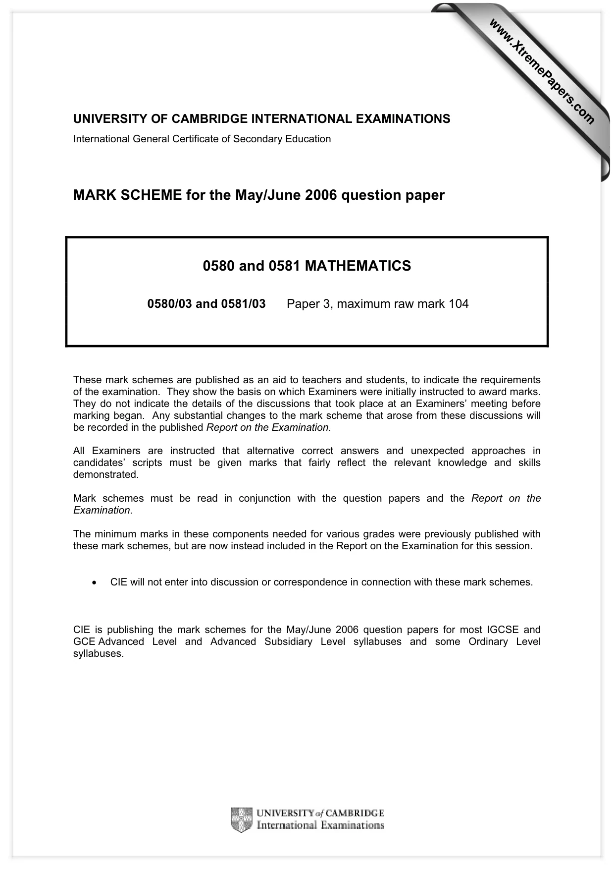 Mark scheme, page 1 of 11