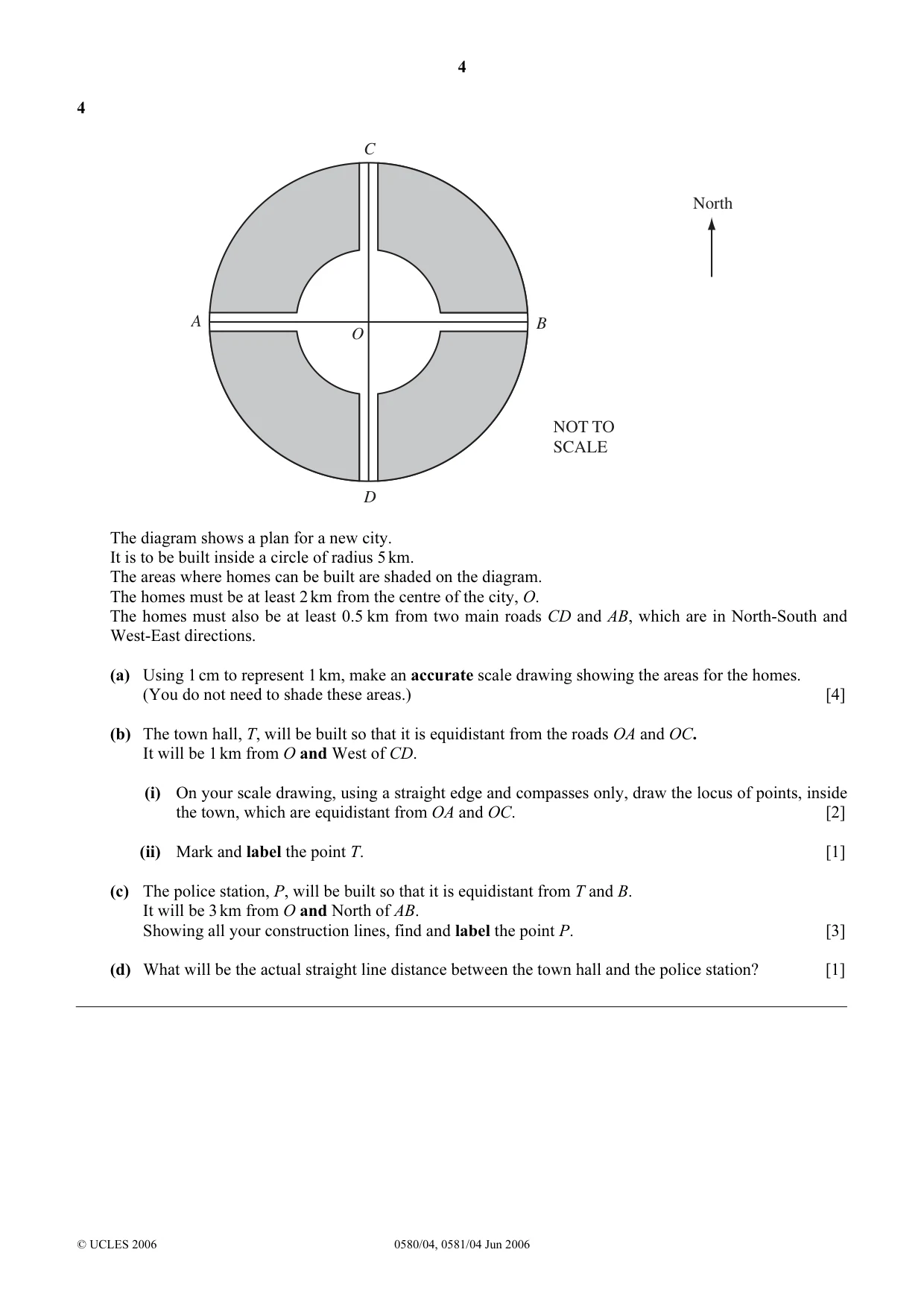 Cambridge IGCSE Mathematics 0580 2006 May/June Paper 4 · Variant 1 question paper, page 4 of 8