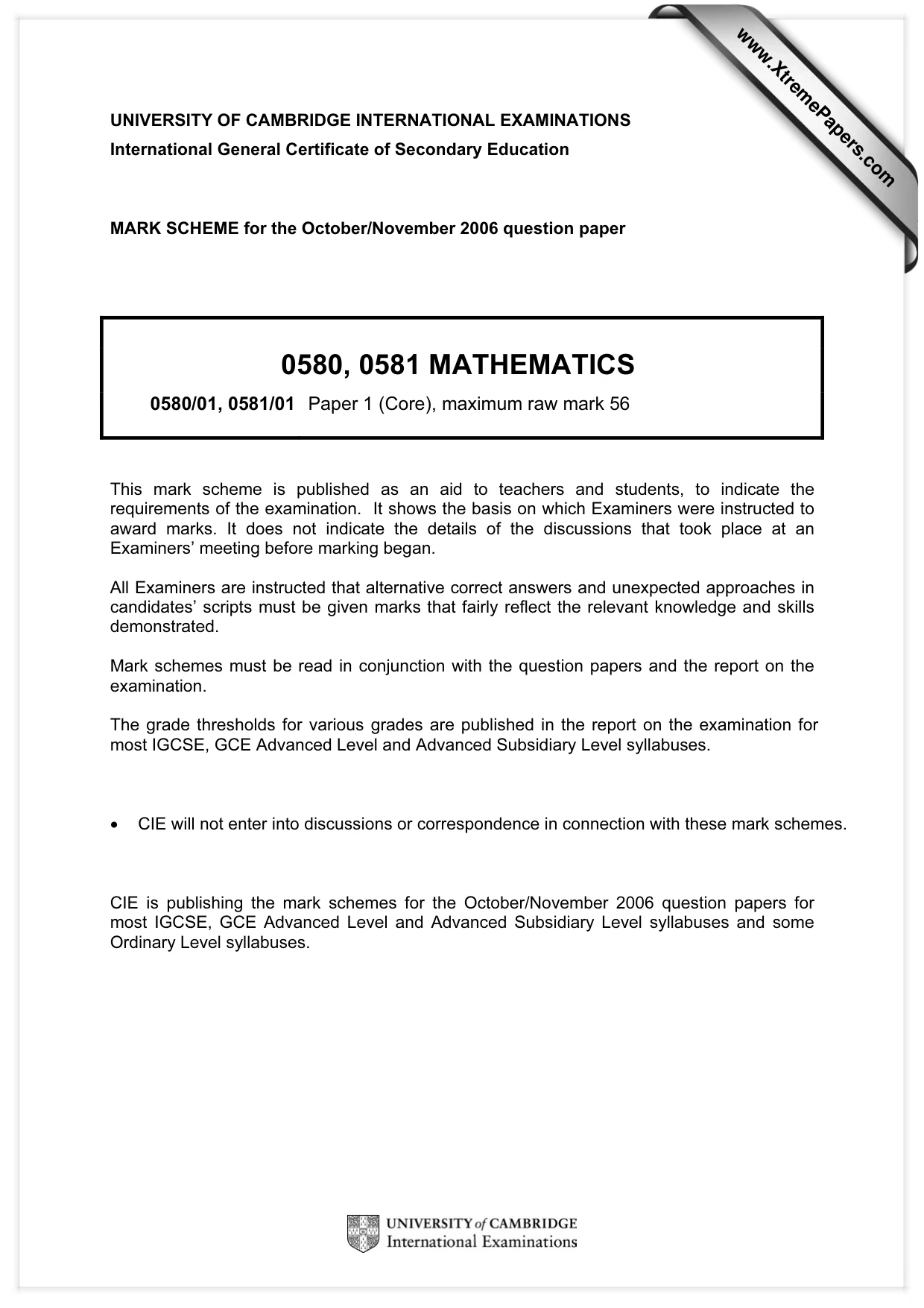 Mark scheme, page 1 of 4